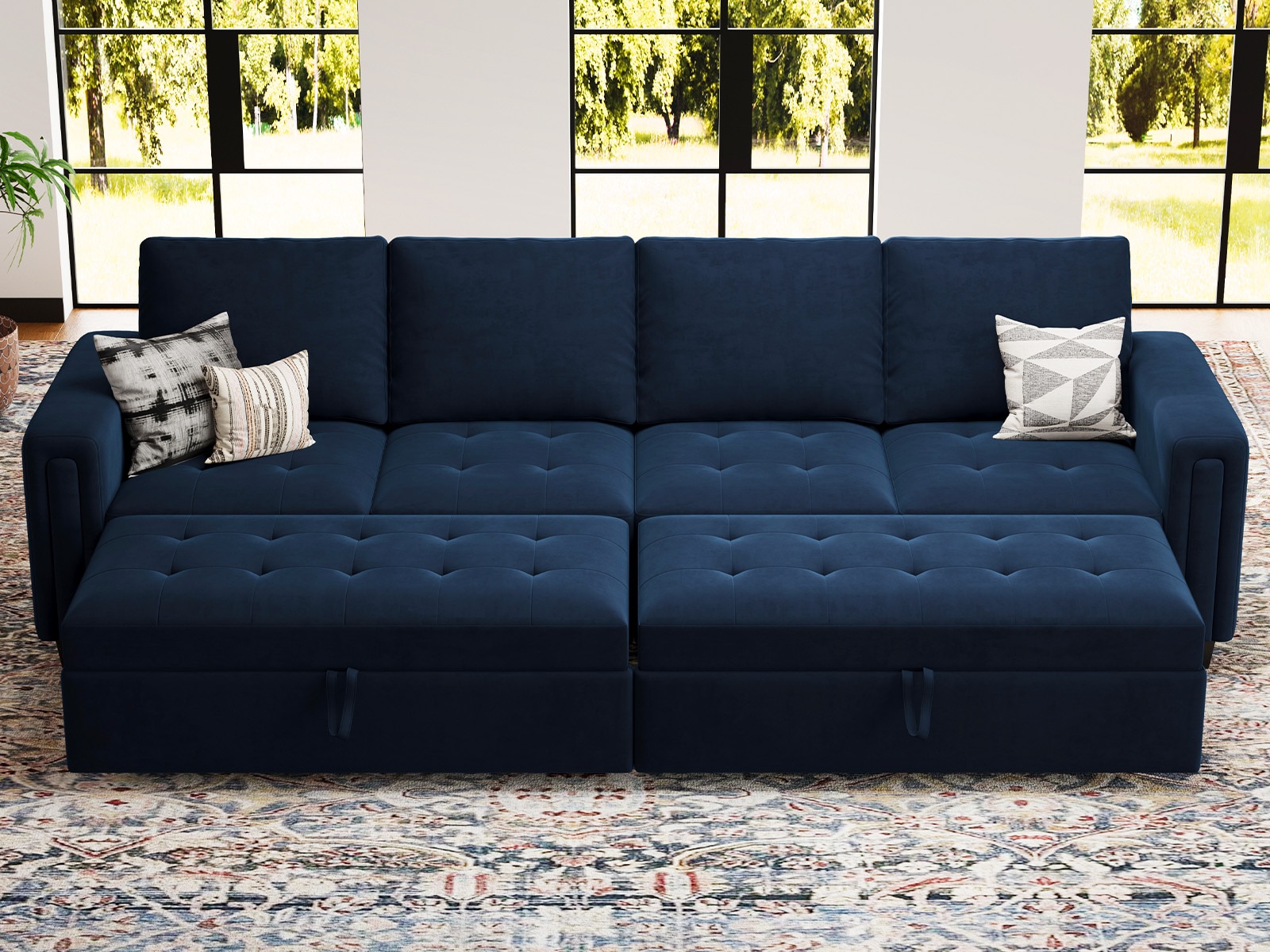 Belffin BF067-A2G-BLUE futons - View #3