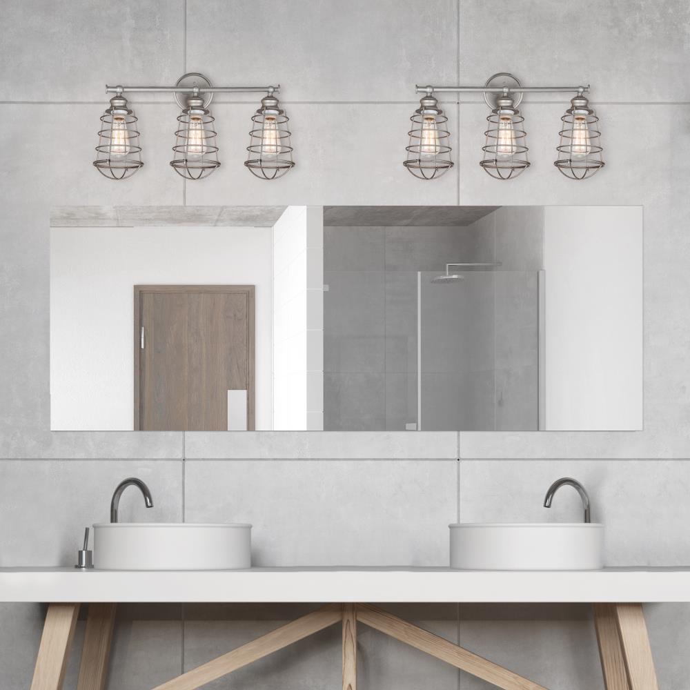 Design House Ajax 25.72-in 3-Light Steel LED Rustic Vanity Light In The ...