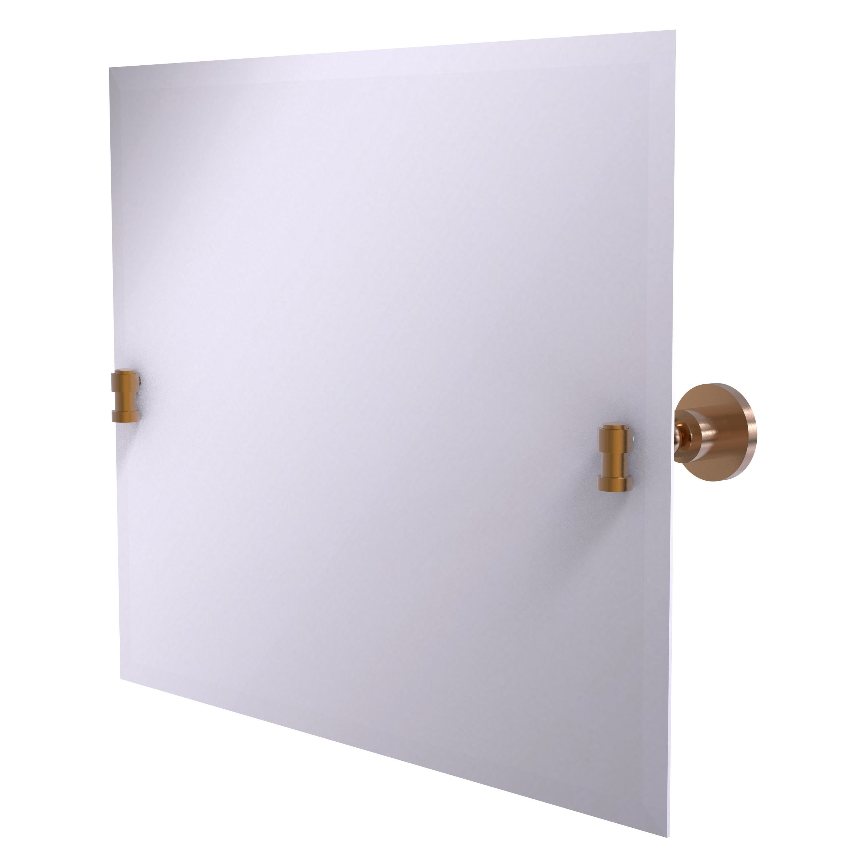 Allied Brass WS-93-BBR Washington Square 26-Inches x 21-Inches Beveled Frameless Rectangle Tilting Bathroom Vanity Mirror ( Brushed Bronze )