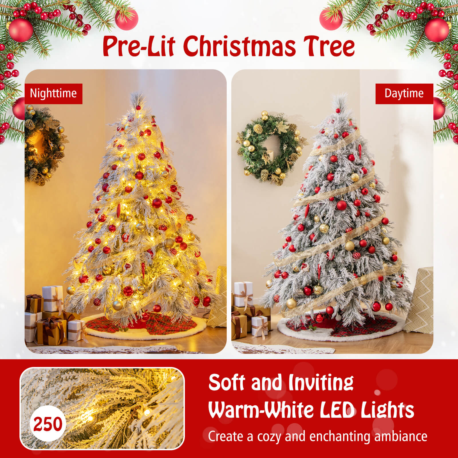 Costway HCST03288 Artificial-Christmas-Trees - View #7