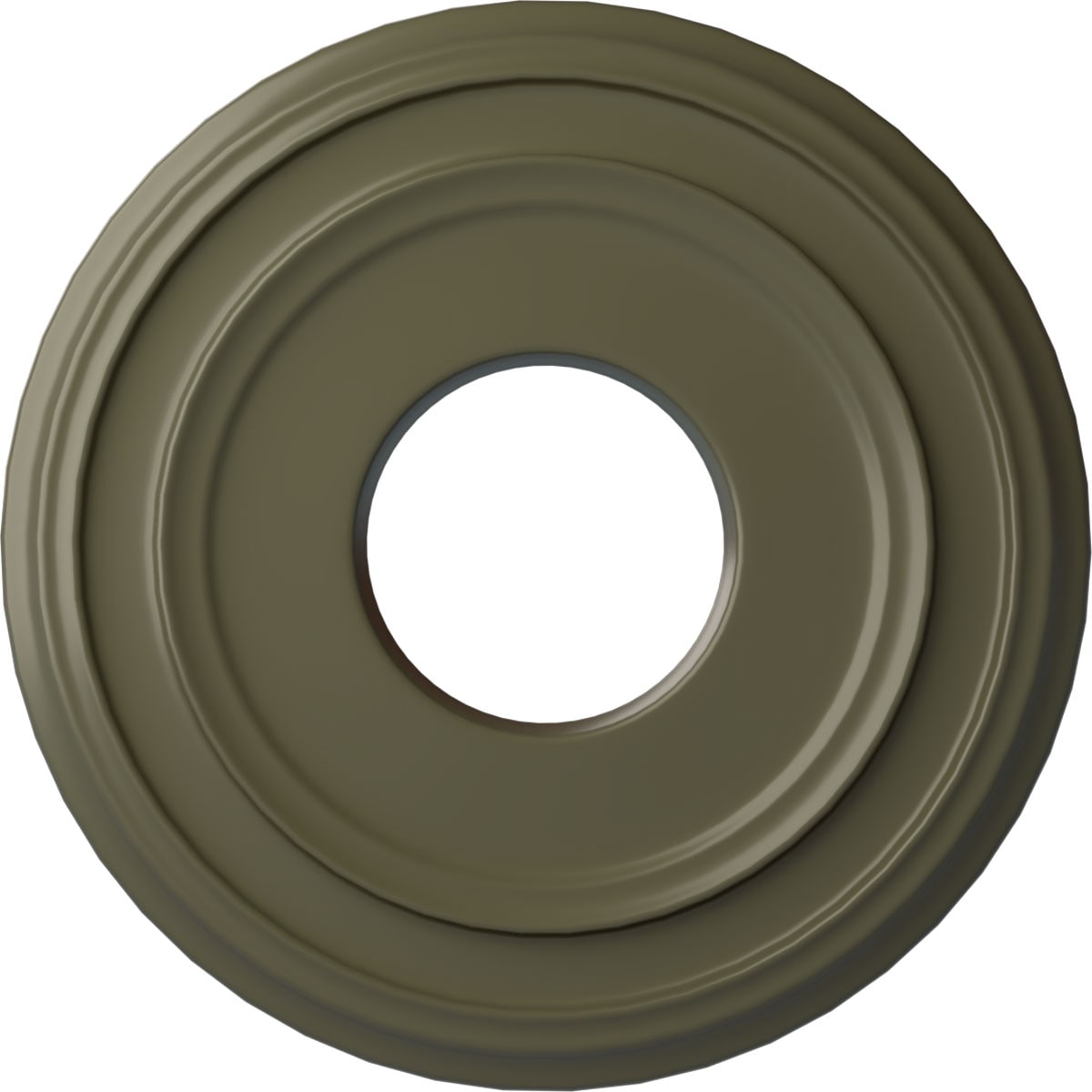 Ekena Millwork CM12CLPTF Classic 12.375-in W x 12.375-in L Painted Turtle Polyurethane Whole Ceiling Medallion
