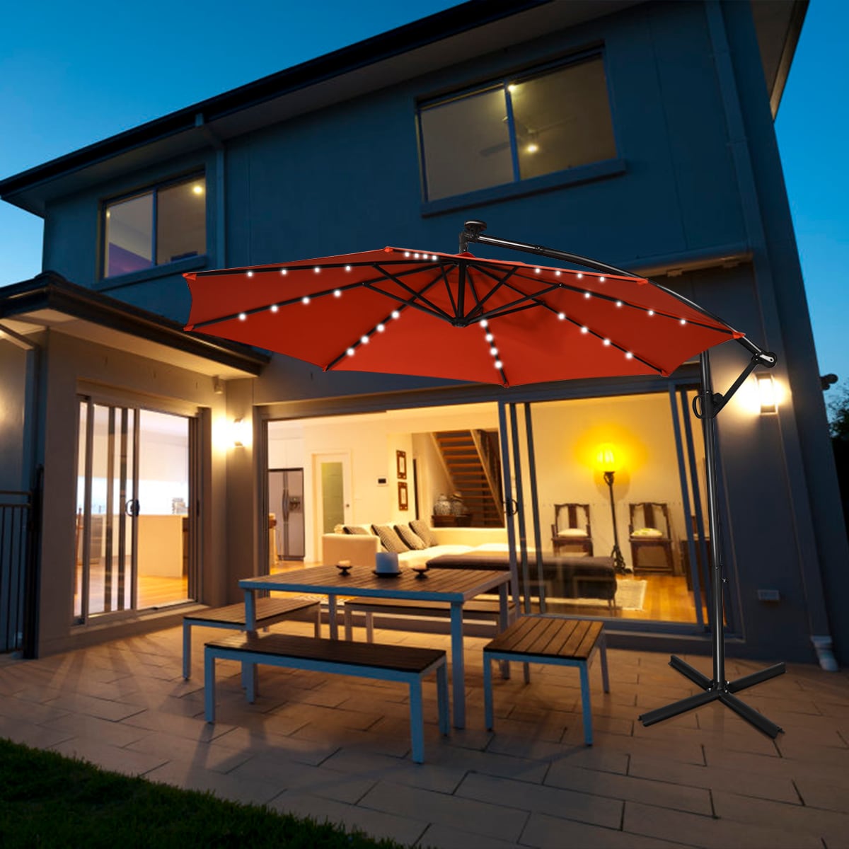 Costway OP70282OR Umbrellas-2 - View #3