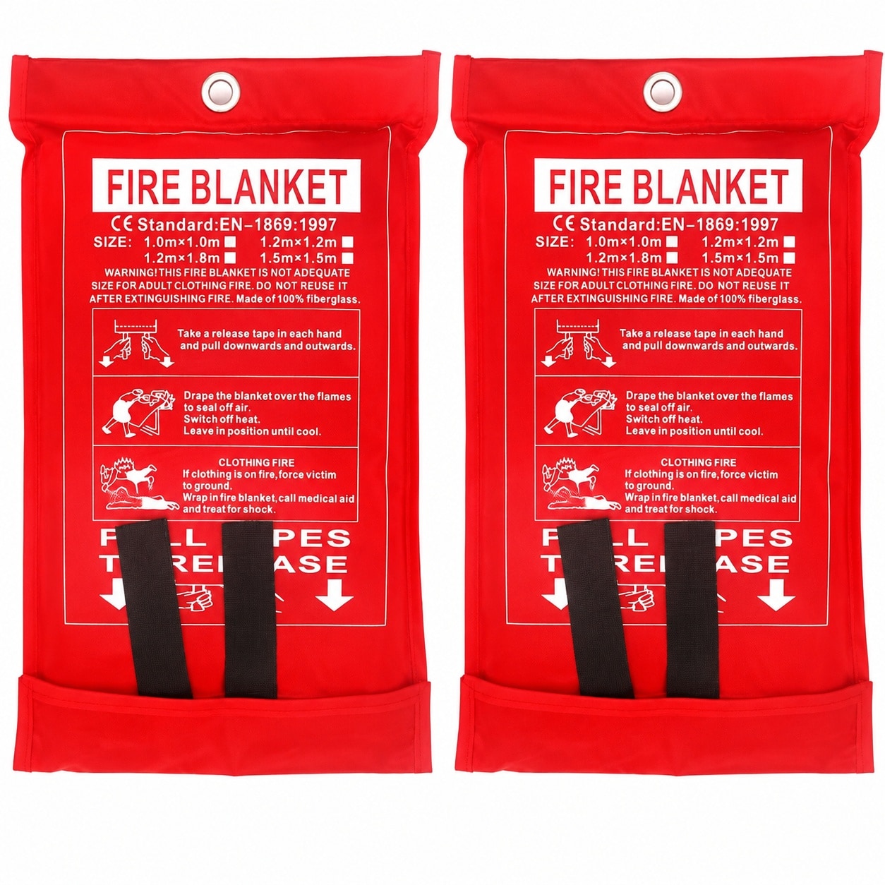 ITOPFOX Emergency Fire Blankets Flame Retardant Protection and Heat Insulation Designed for Kitchen Fireplace Grill Car Camping #LIT0729I017