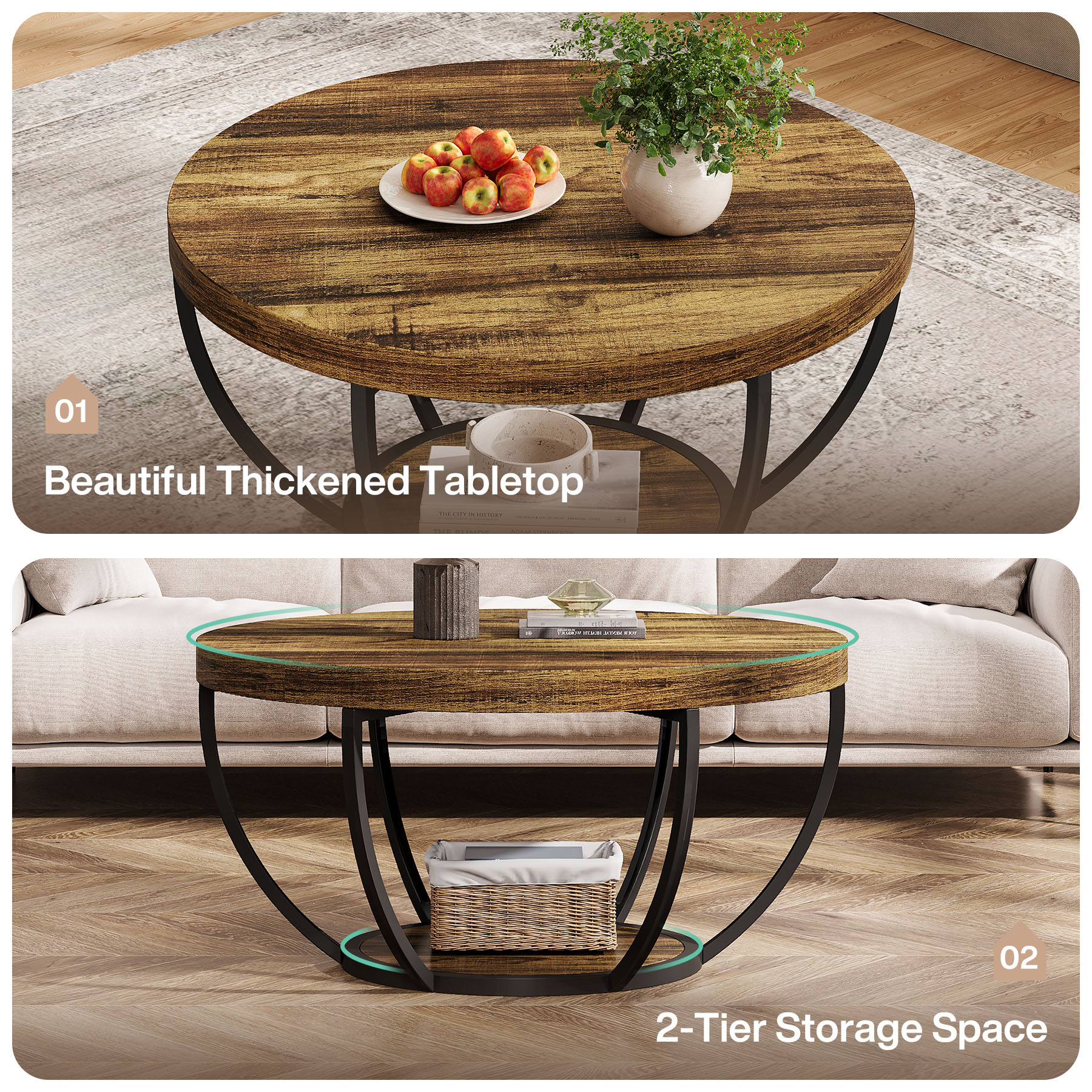 Tribesigns LWFD-NY166 Coffee-Tables - View #4