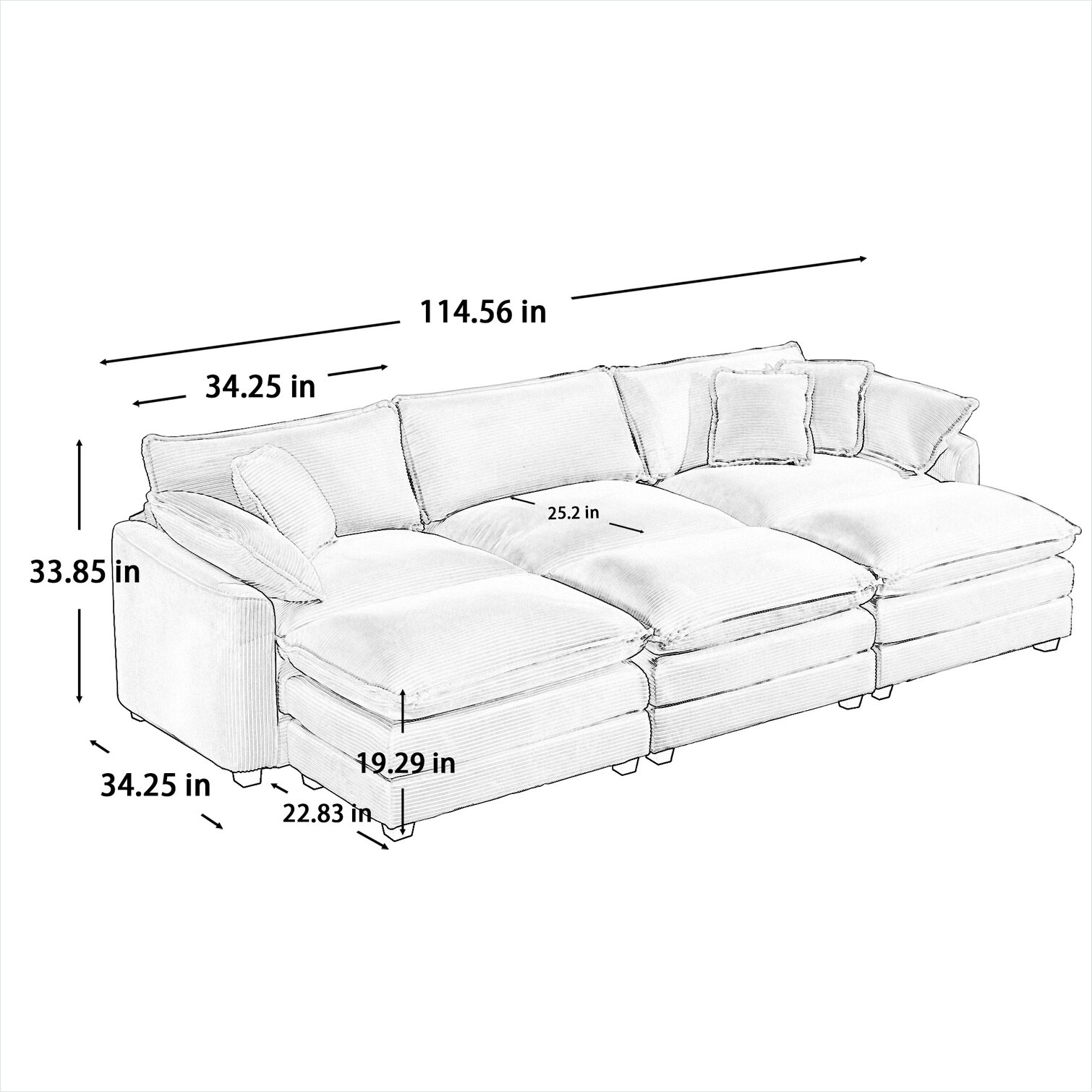 SunJet IZ5BUJQ5XYX6 Sofas-Loveseats - View #15