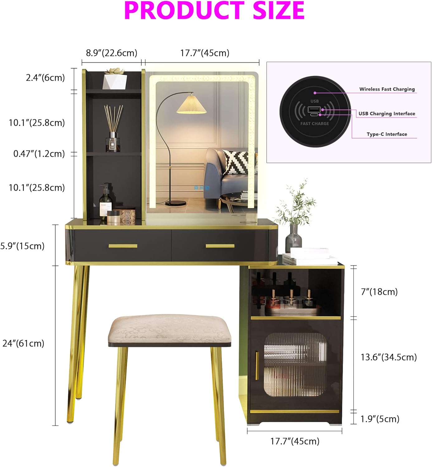 Vlsrka B0BVQPTBB6 Bedroom-Vanities - View #6