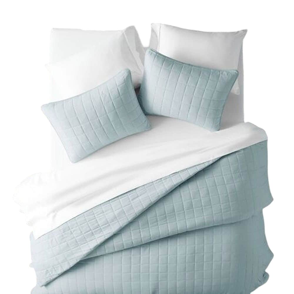Slickblue 2 Piece Twin/Twin XL Farmhouse Square Tufted Coverlet Bedspread for Bedroom Coverlet Set - Available in Multiple Colors