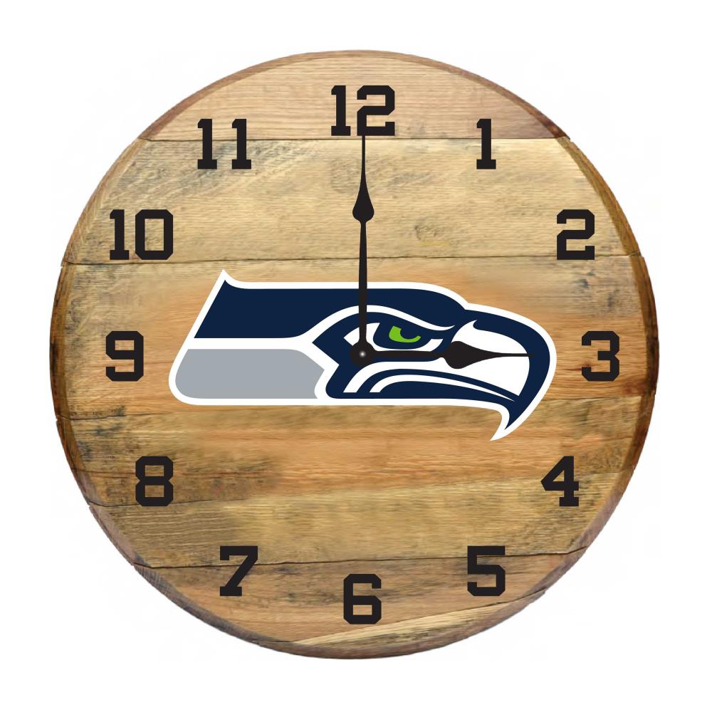 Imperial International Seattle Seahawks Analog Round Wall Rustic in the  Clocks department at