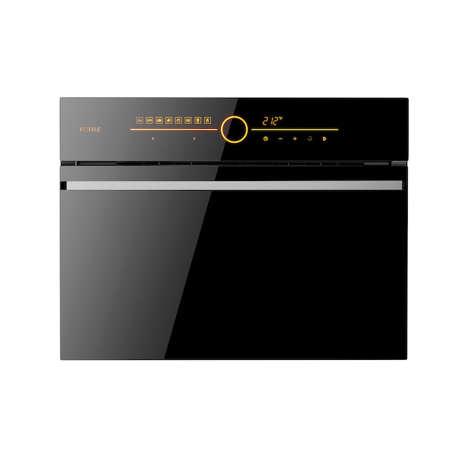 FOTILE Built-In Dynamic Steam Technology 24-in Single Electric Wall Oven  Self-cleaning (Black Tempered Glass with Stainless Steel) in the Single  Electric Wall Ovens department at