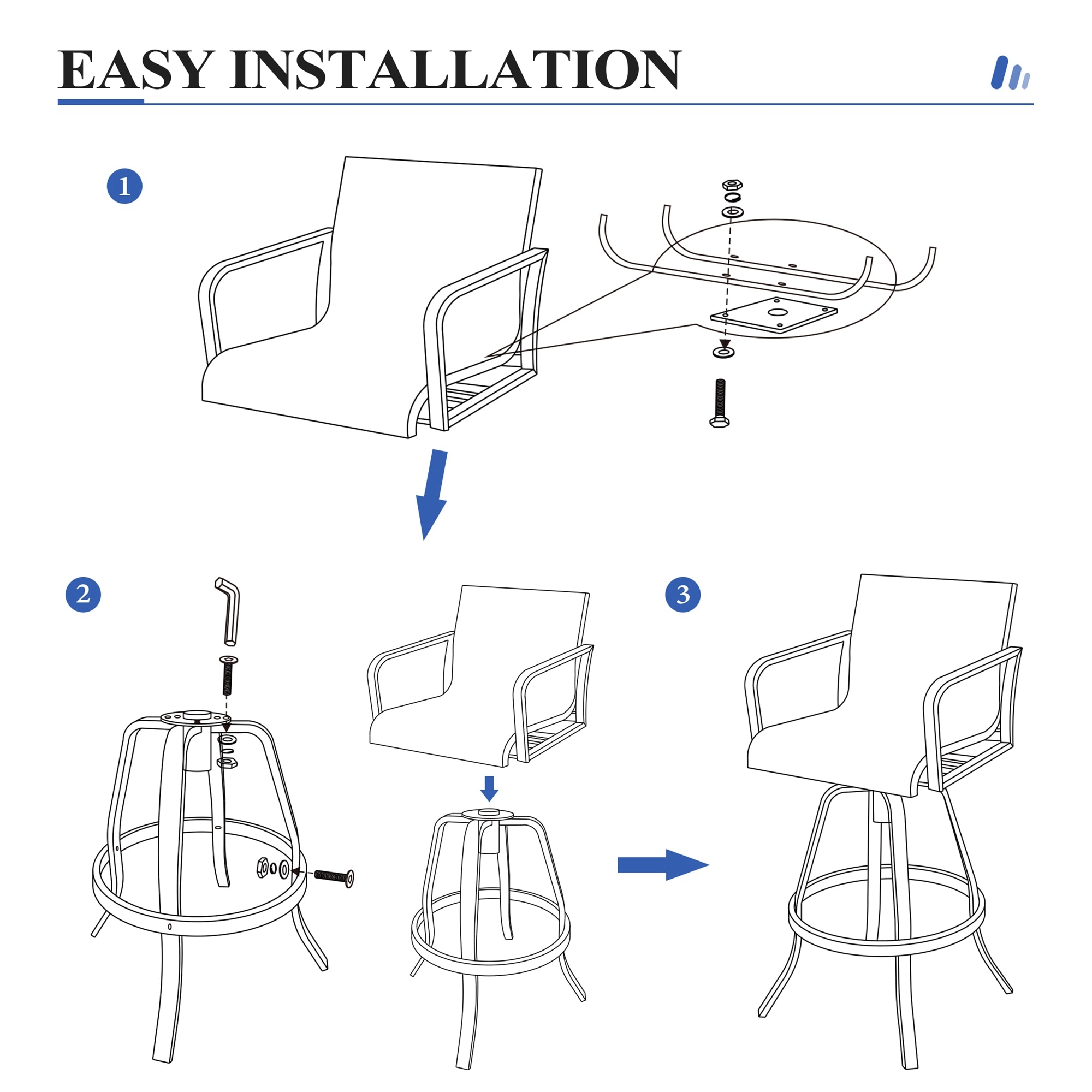 Crestlive Products CL-ST008NAV-2 Patio-Chairs - View #6
