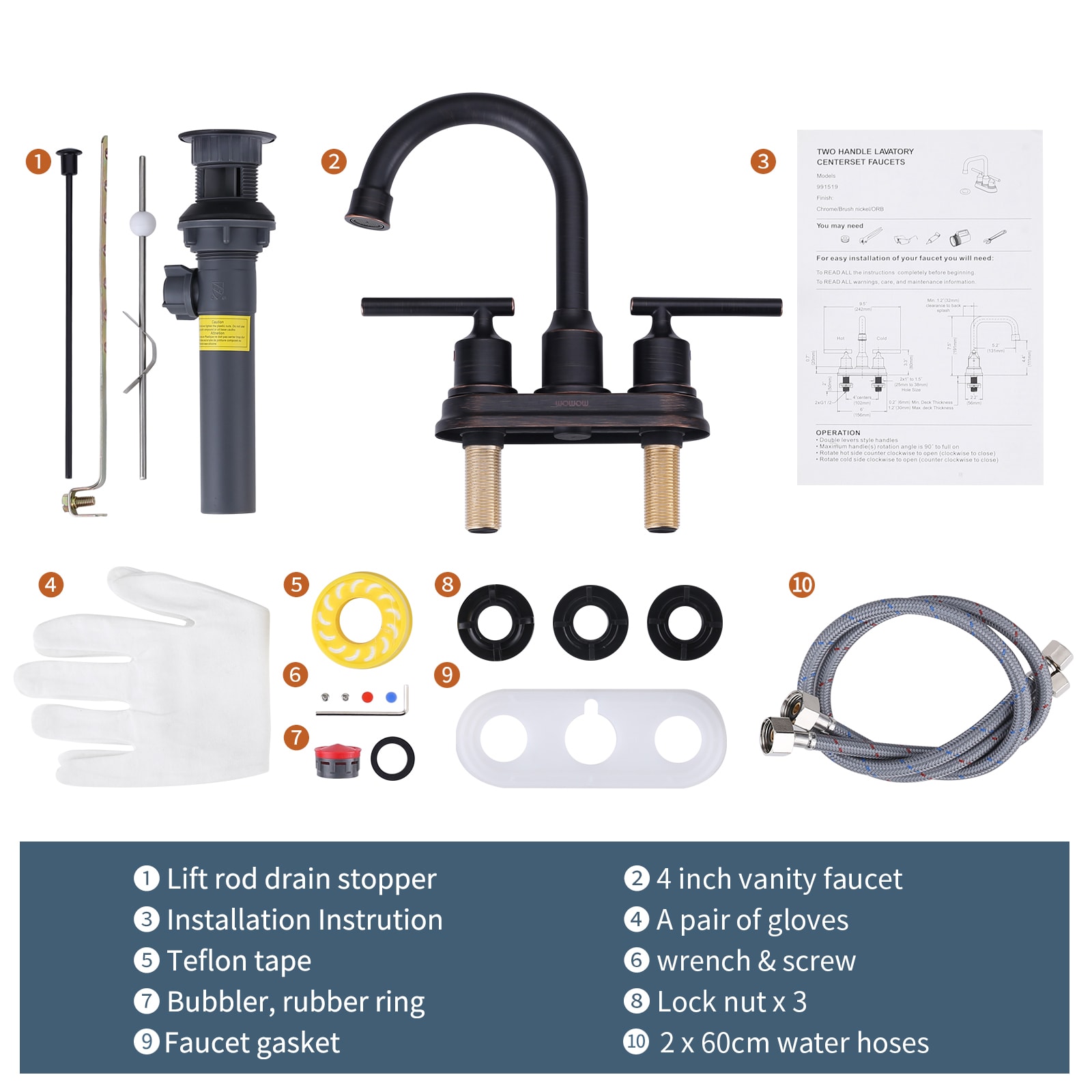 WOWOW 2321100RB-LW Lavatory-Faucets - View #3