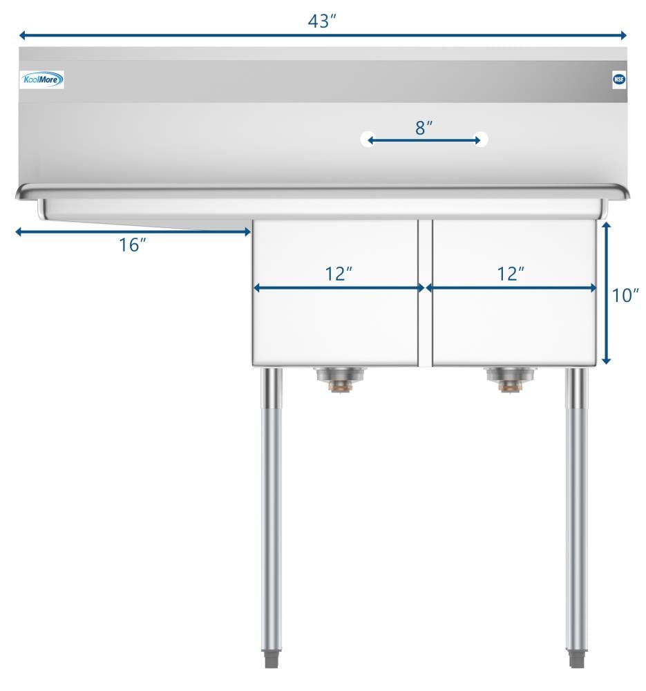 KoolMore CS212-16S Laundry-Tubs-Utility-Sinks - View #3