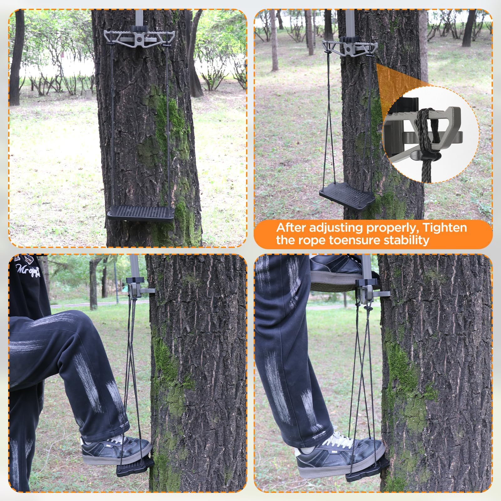 KHKFY Climbing Stick Aider with Daisy Chain Single Step Lightweight ...