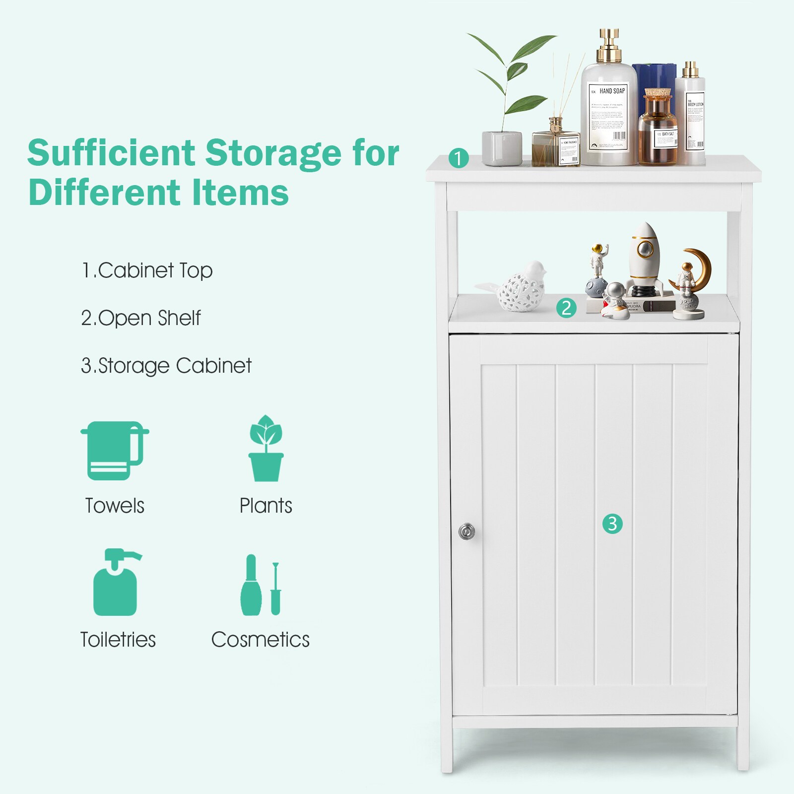 Costway CSHY006385 Linen-Cabinets - View #5