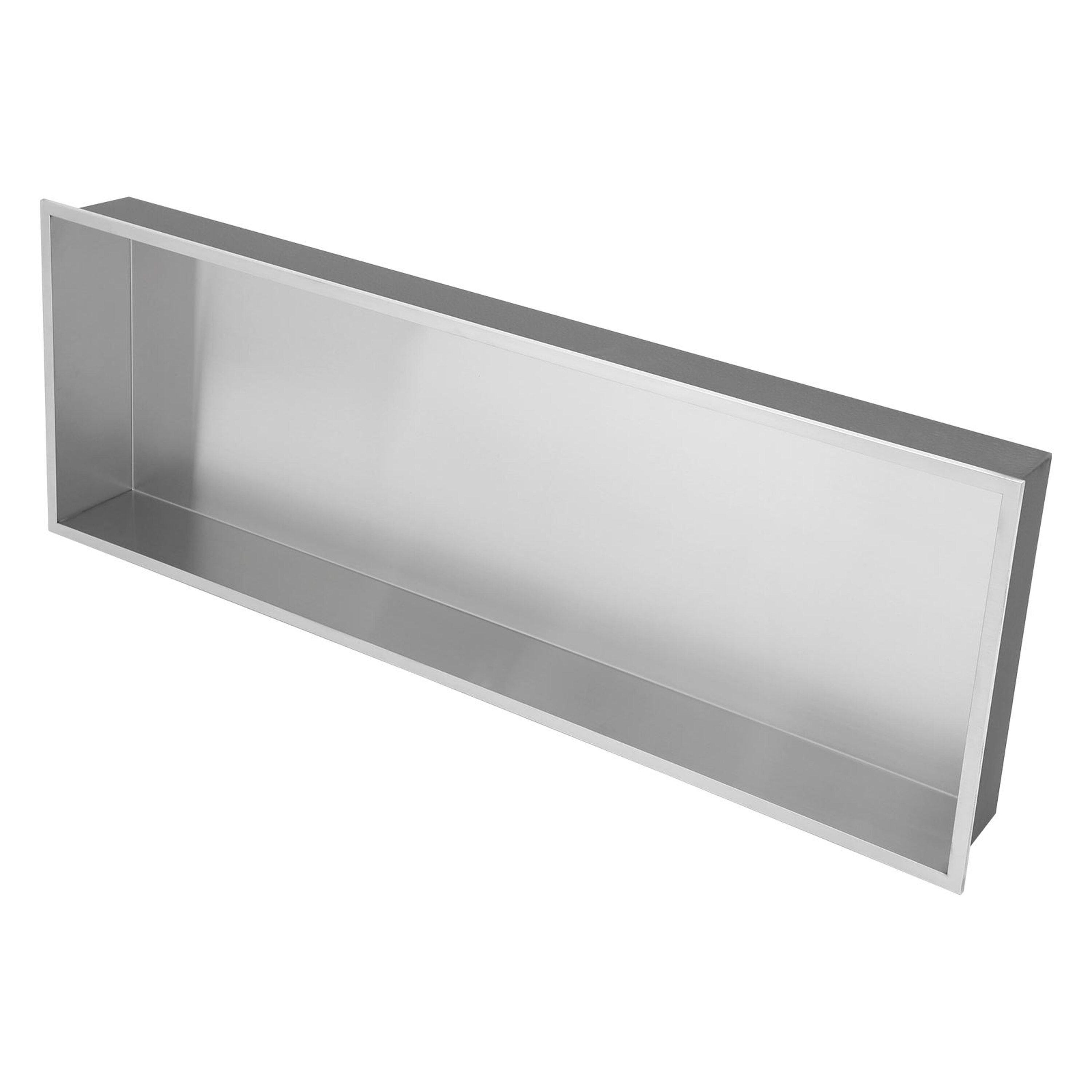 Bayfeve 37-in x 13-in x 4-in Brushed Nickel Rectangular Shower Niche