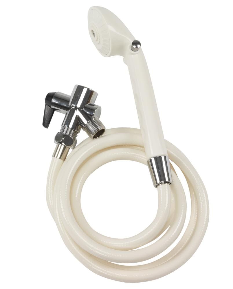 Drive Medical 12037 1.0 -Spray White 2.75-in Round Fixed High Pressure Shower Head 2.5 GPM