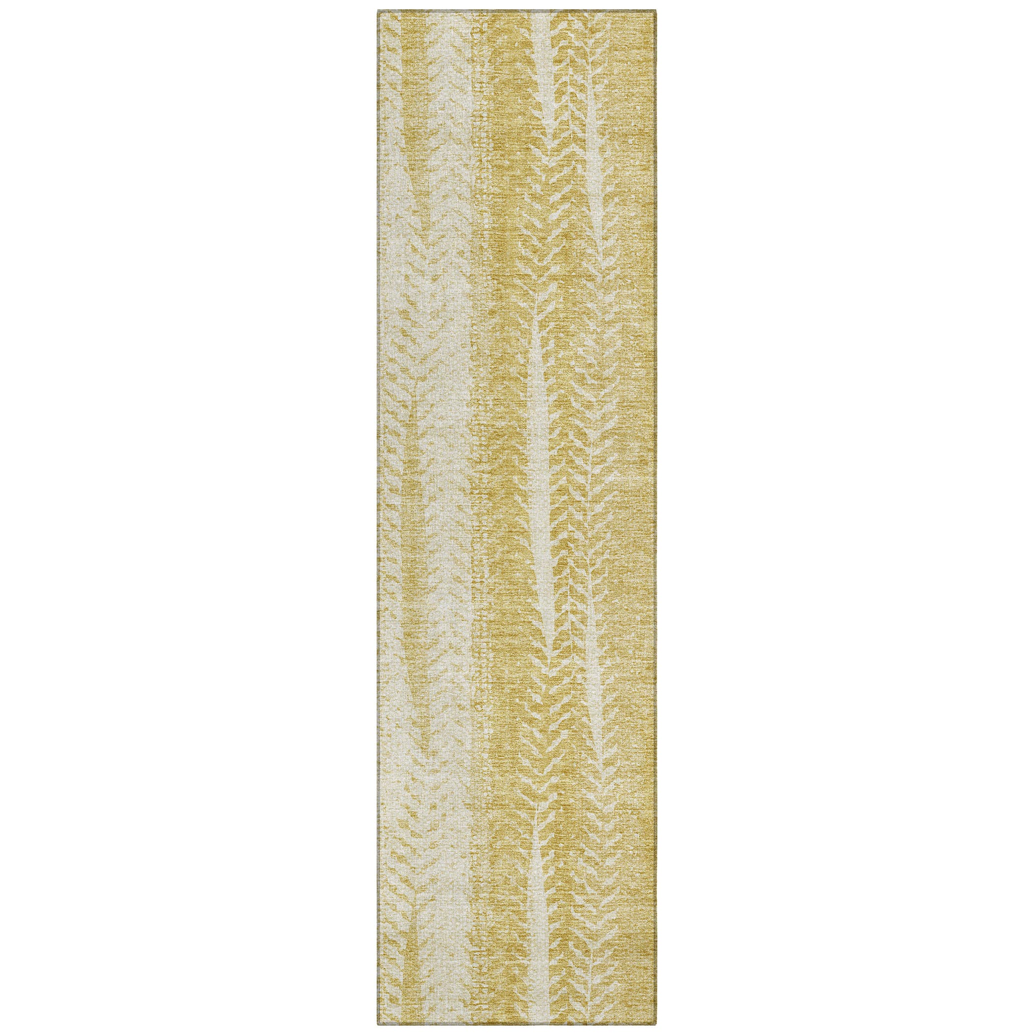 Addison Rugs ACN694GO2X8 Chantille ACN694GO 2 x 7 (ft) Polyester Gold Rectangular Indoor/Outdoor Geometric Machine washable Area rug