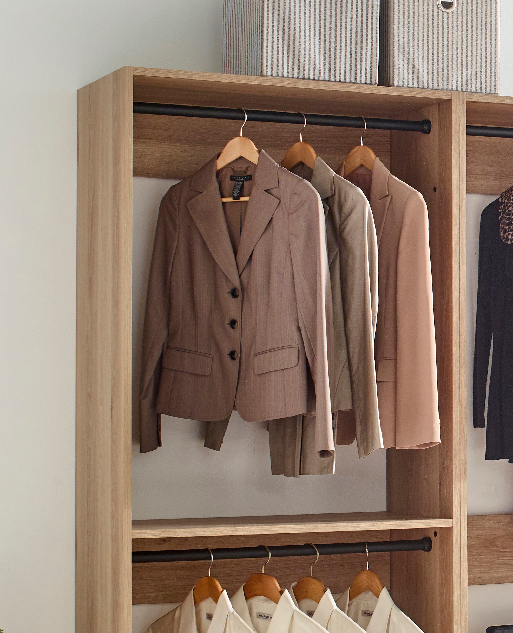Klair Living PROSPER-ABDE OAK Wood-Closet-Kits - View #2