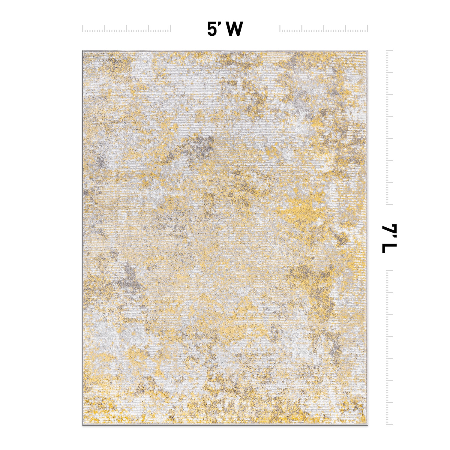 World Rug Gallery 936YELLOW5X7 rugs - View #3