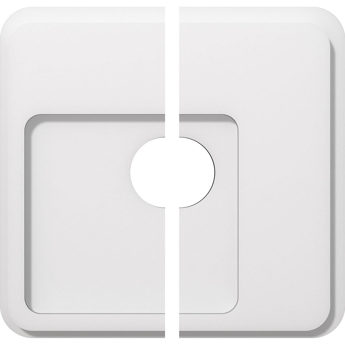 Ekena Millwork CMP14LN2-03000 Lucan 14-in W x 14-in L Contemporary White PVC Split Ceiling Medallion