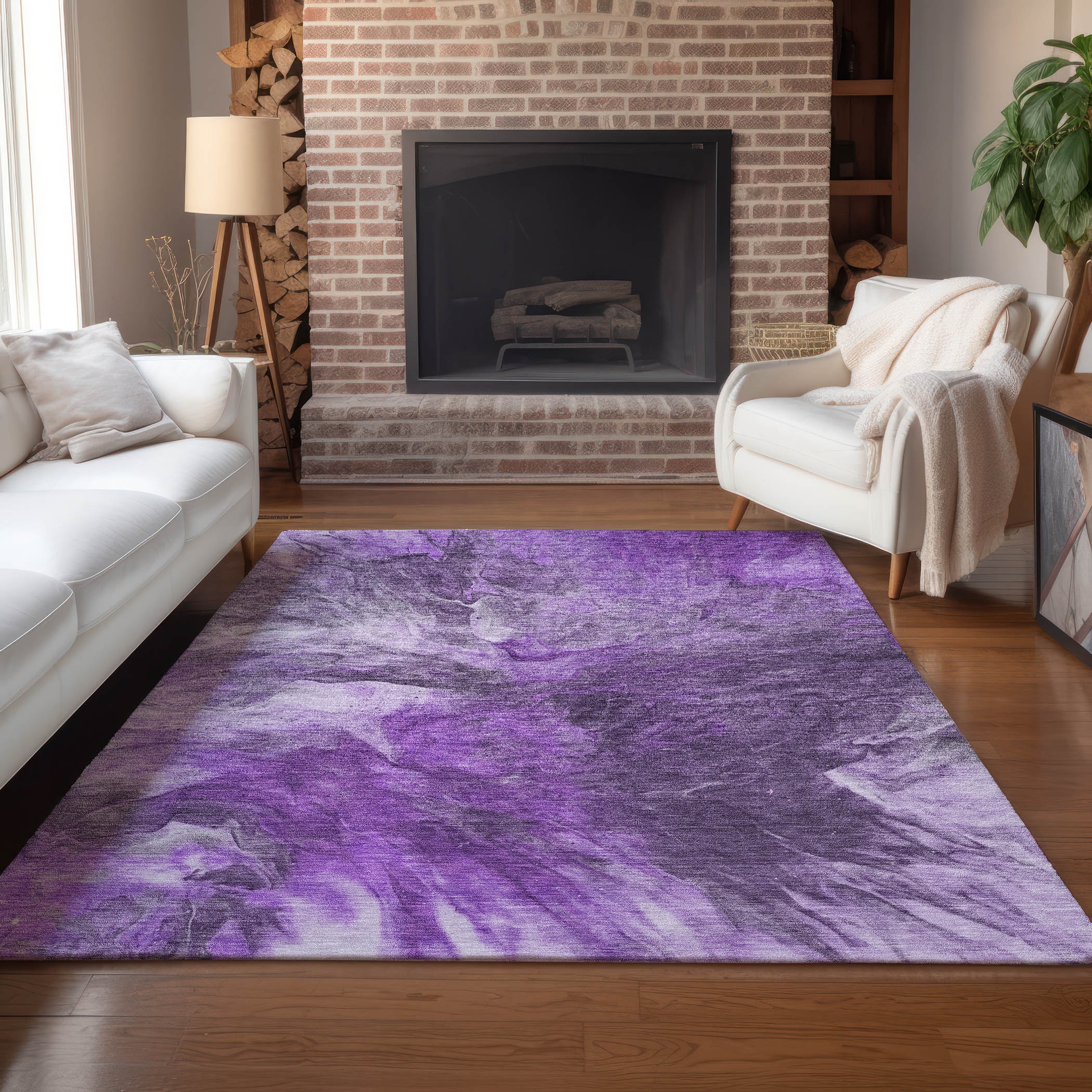 Addison Rugs Chantille 10 X 14 (ft) Purple Indoor/Outdoor Geometric ...