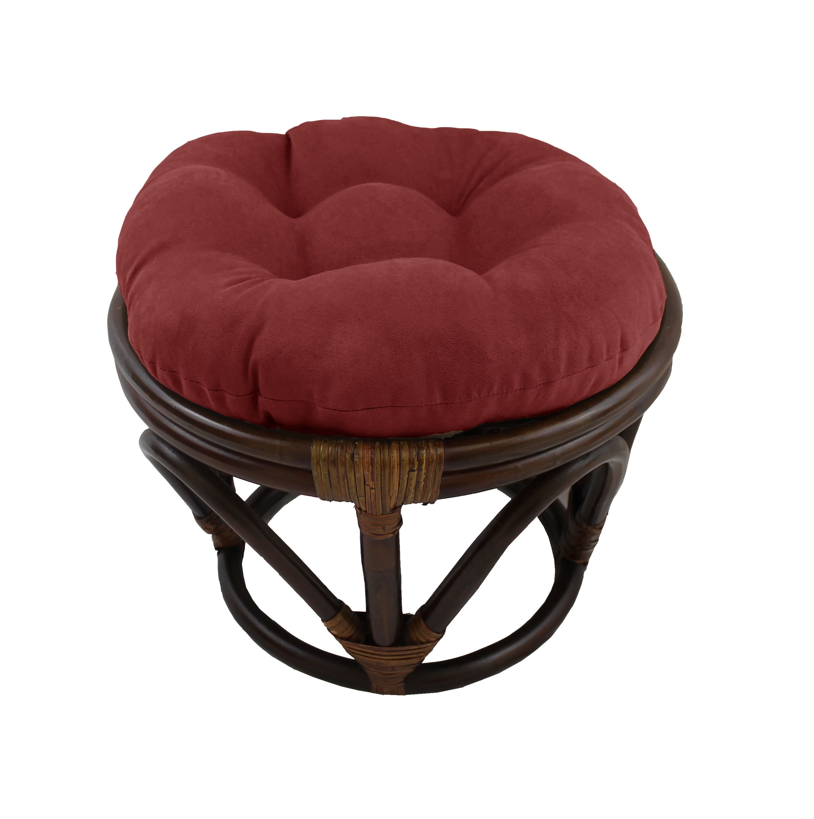 Blazing Needles 93301-18IN-MS-RW Red Wine Solid Chair Cushion