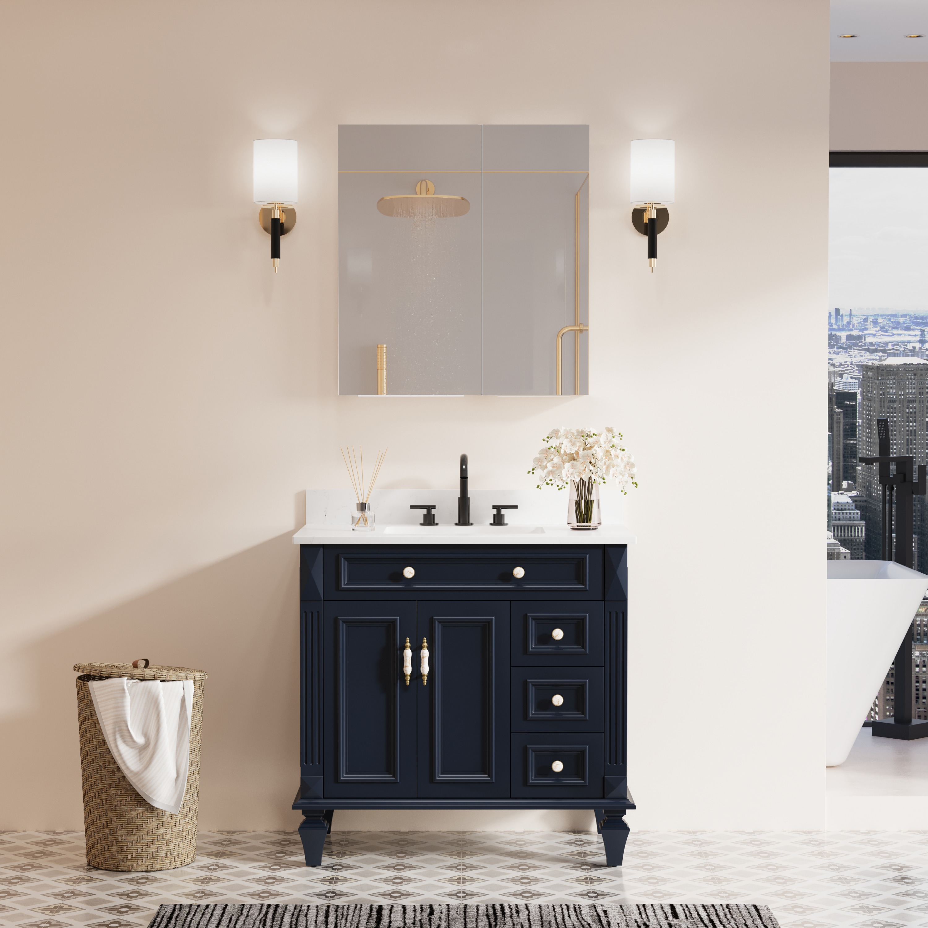 Forclover WBSG-127892 Bathroom-Medicine-Cabinets - View #8