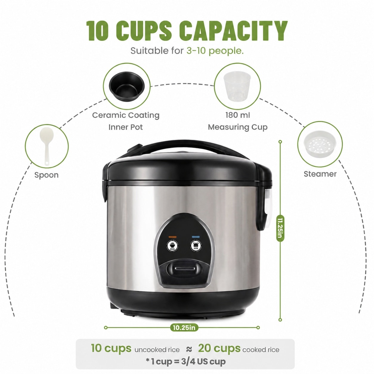 Aoibox LAB3YNA7 Rice-Cookers - View #4