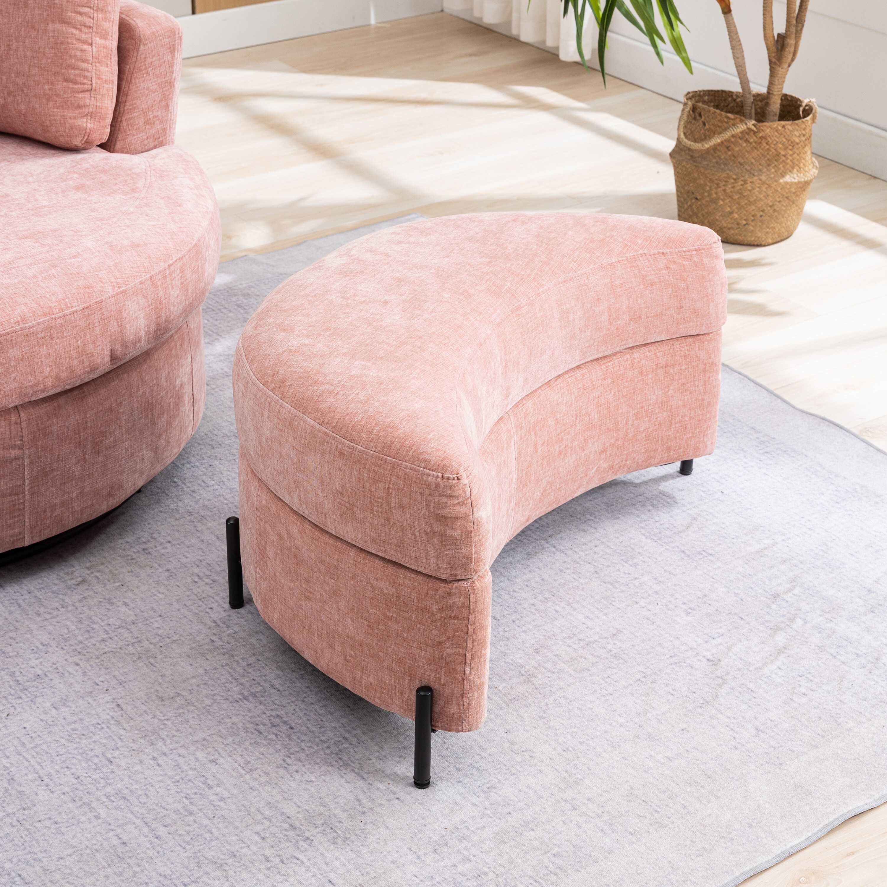 Hrinhom HC-W4001-PINK Indoor-Ottomans - View #3