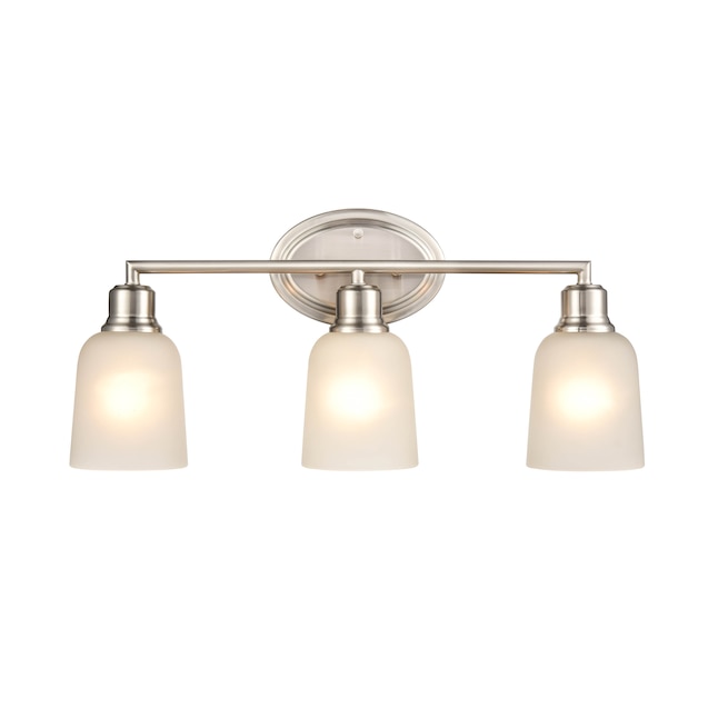 Millennium Lighting Amberle 22-in 3-Light Brushed Nickel Traditional ...