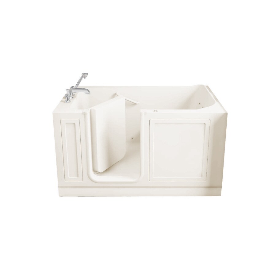 American Standard Walk-In Baths 3260.210.WLL Walk-In Baths 32-in W x 59-in L Linen Acrylic Left Drain Whirlpool Tub (Drain Included)