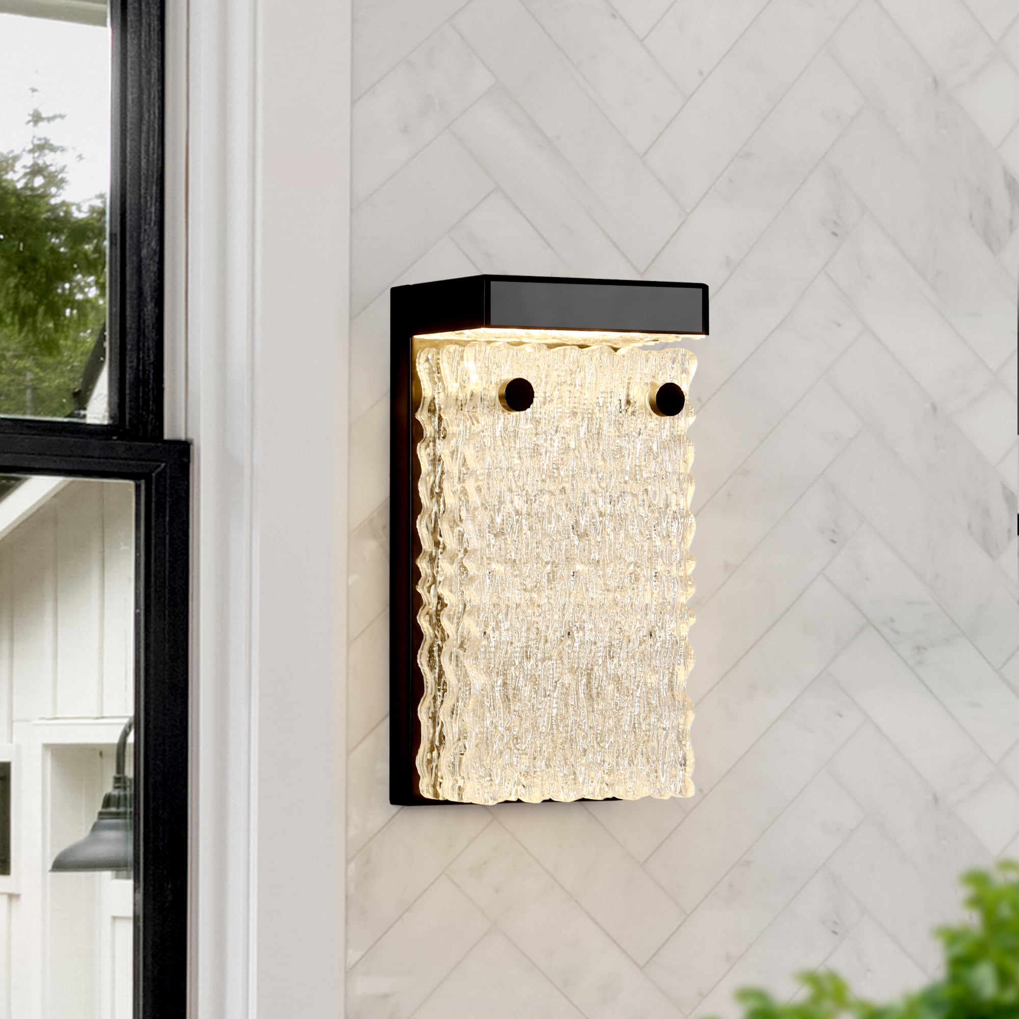 Uolfin NNZZZ3-LWS25388-U9 4.7-in W 1 -Light Matte Black Integrated LED Wall Sconce