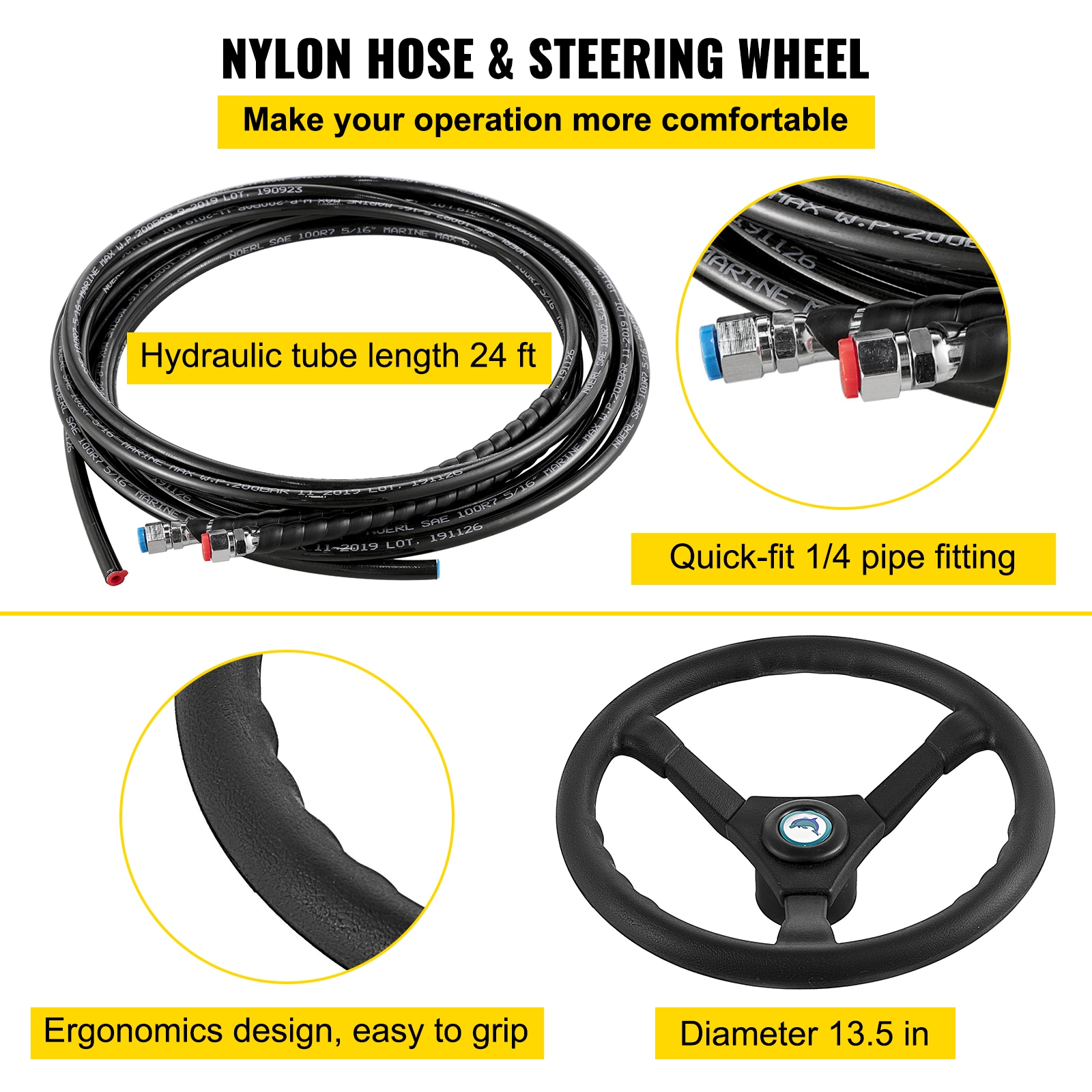 VEVOR YYDJHK6400A-3TJ24V0 Boat-Control-Cables - View #9