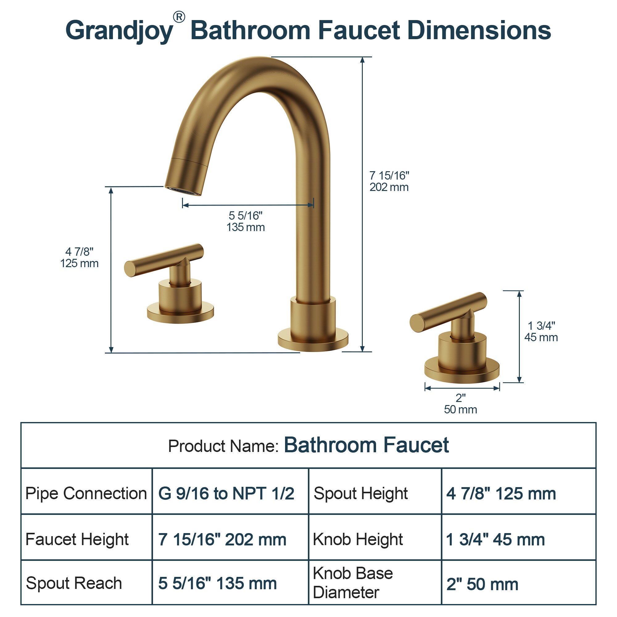 GRANDJOY TOBILI202MB Lavatory-Faucets - View #12