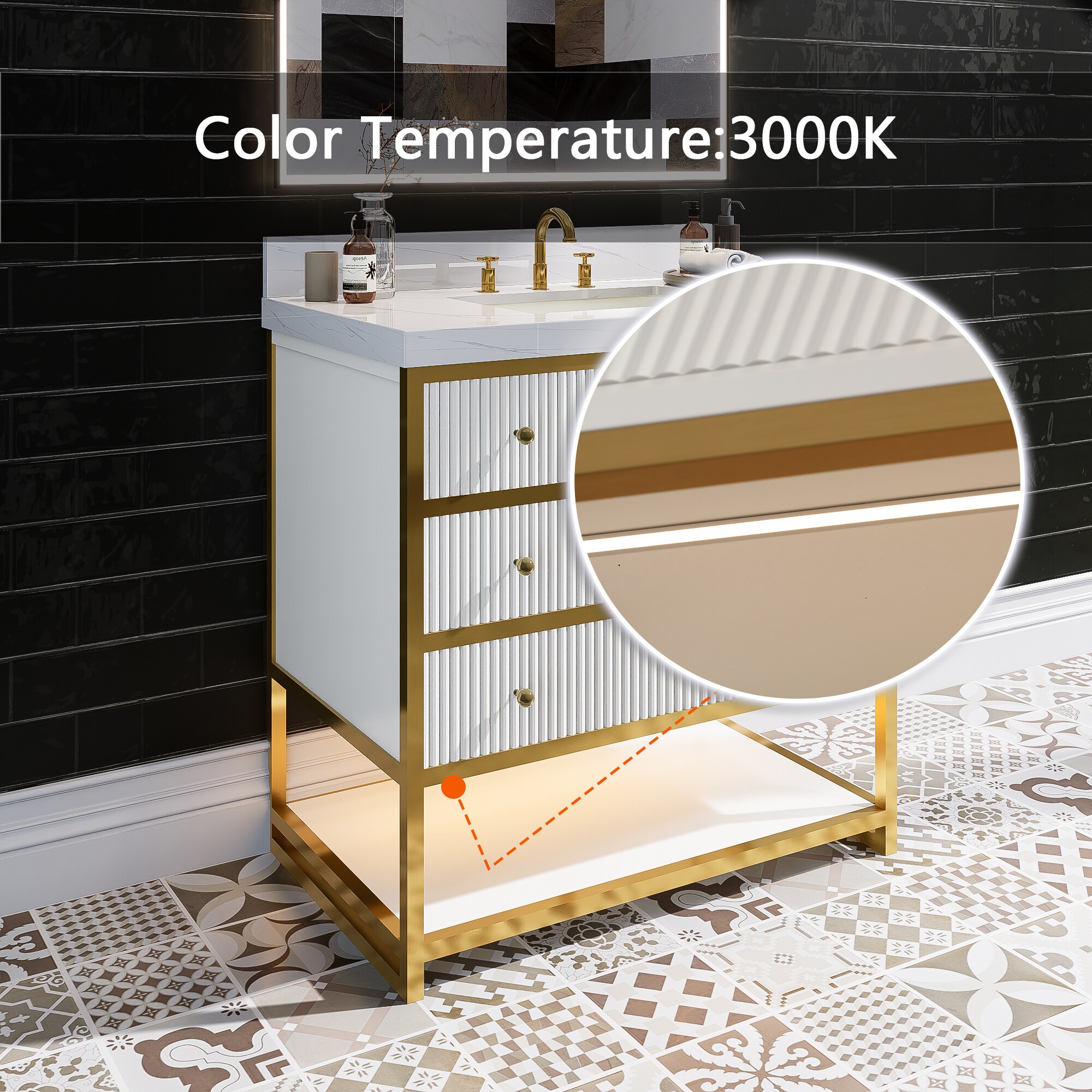 ExBrite TJ3620V16WH Bath-Vanity-Combo - View #9