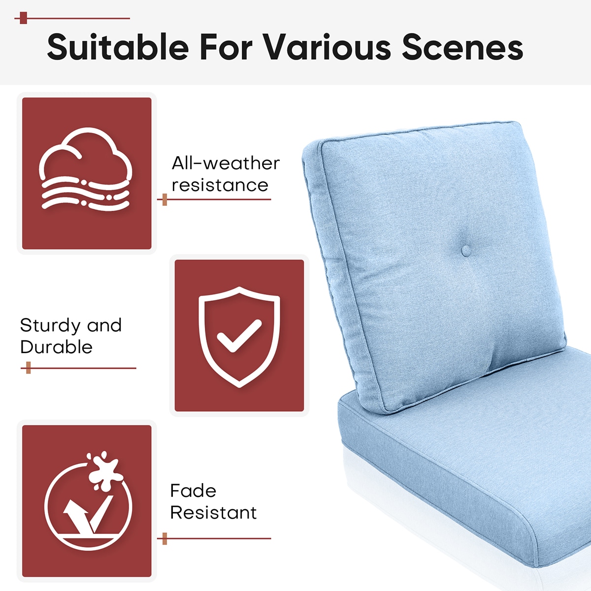 Rilyson FSZBD006-4AA Patio-Furniture-Cushions - View #8