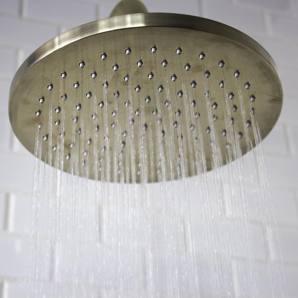 Neo Brushed Nickel Rain Shower Head with 2.5 GPM