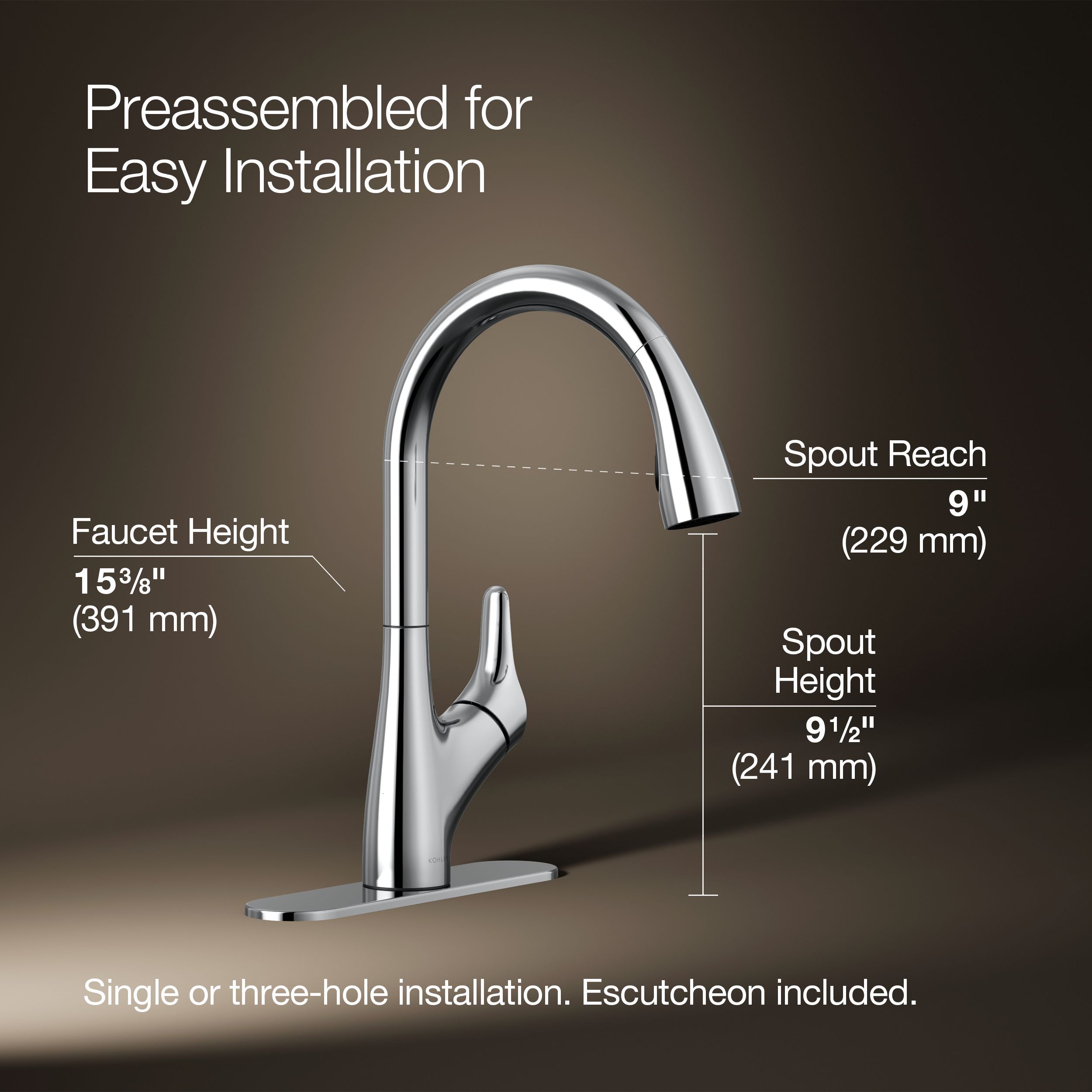 KOHLER 30469-CP Kitchen-Faucets - View #3