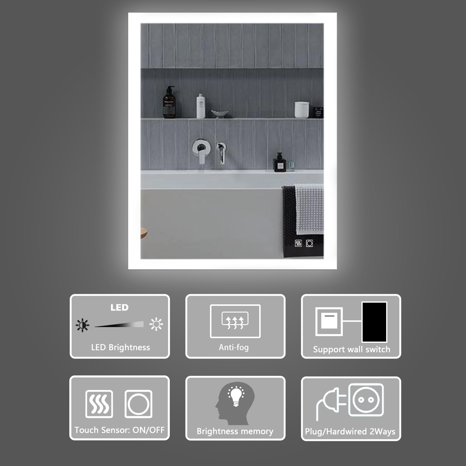 ExBrite JS-3036R-B4-X-E Framed-Bath-Mirrors - View #5