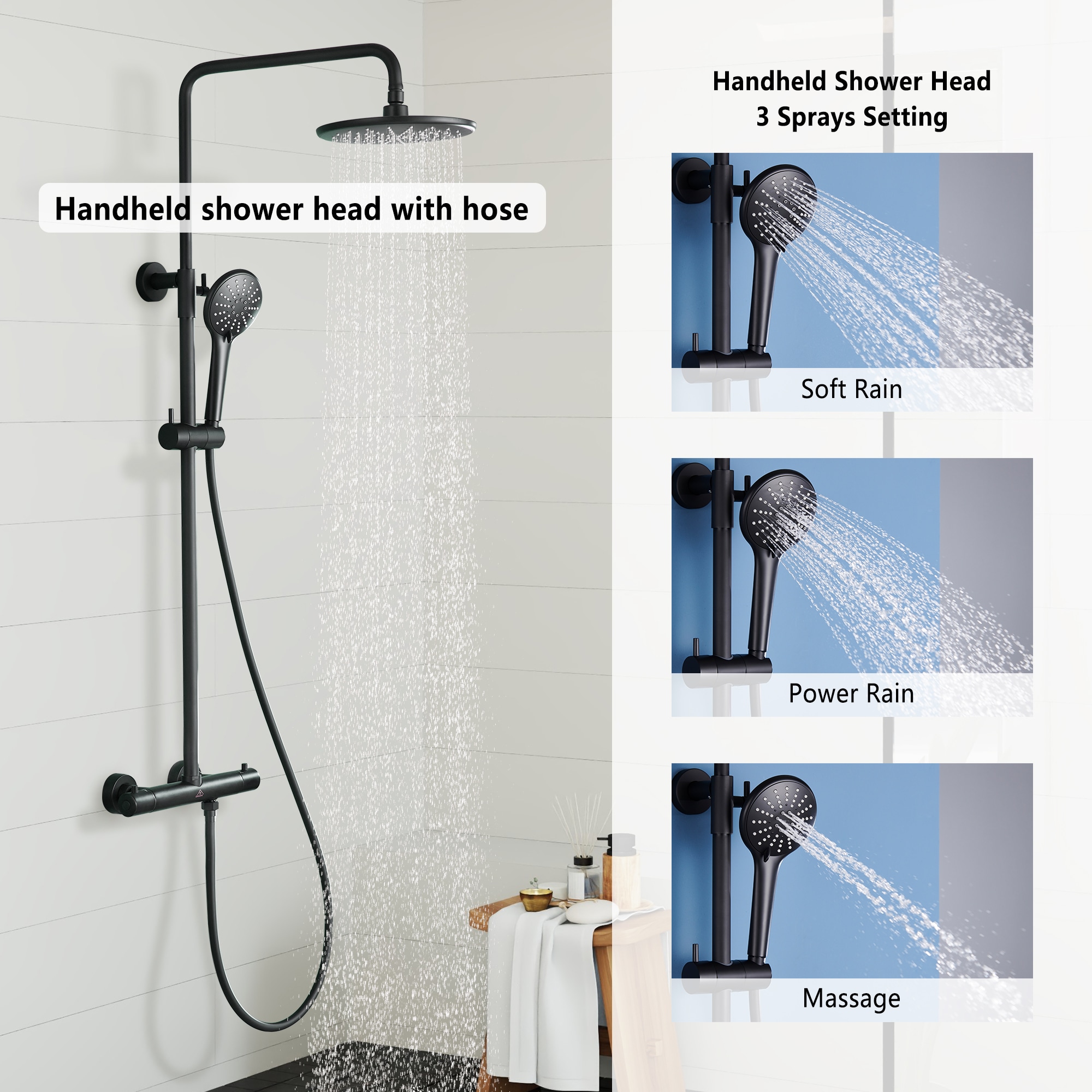 CASAINC CS3523-10MB Showerhead-Bar-Panels - View #9