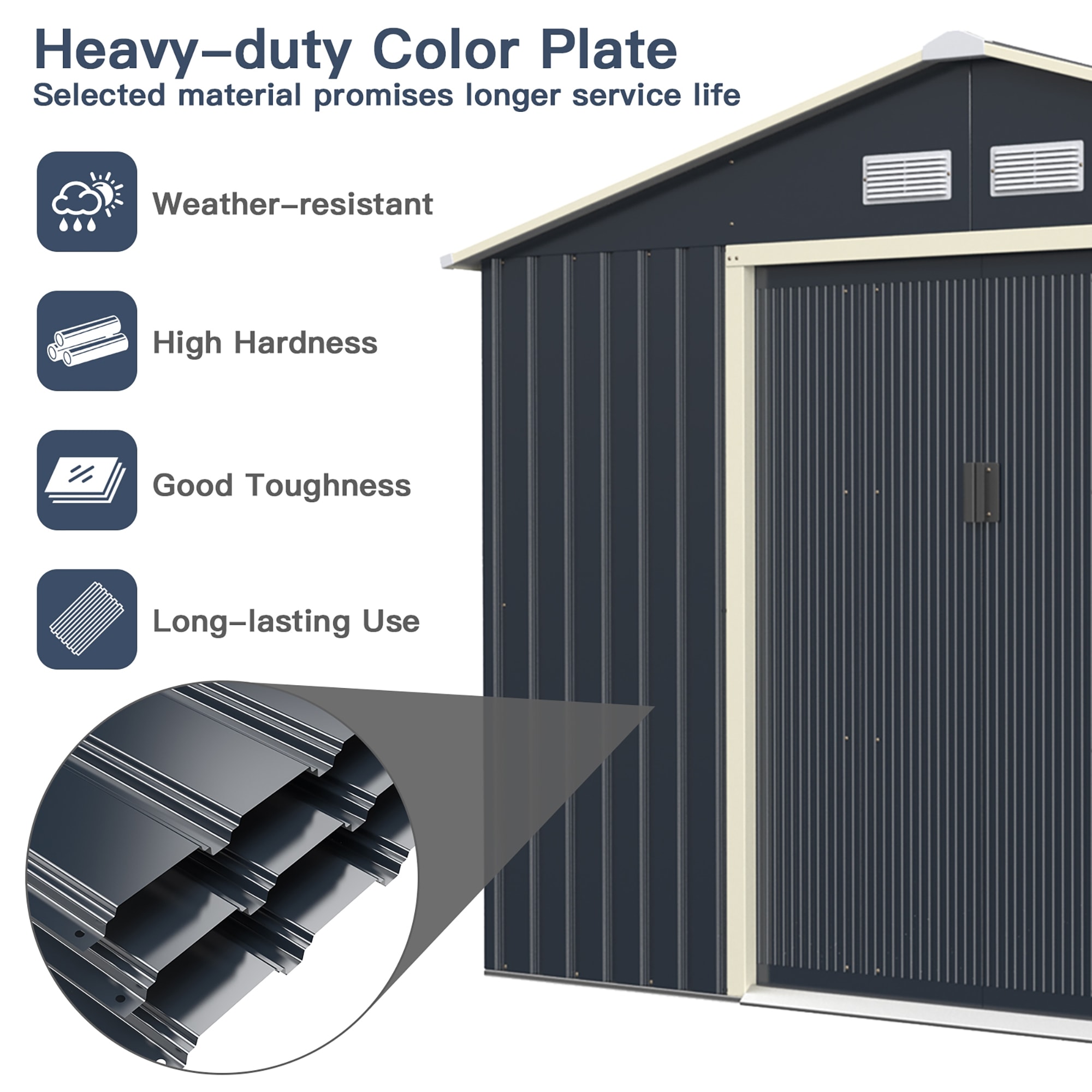 Forclover FLHY-32+ Metal-Storage-Buildings-Sheds - View #6