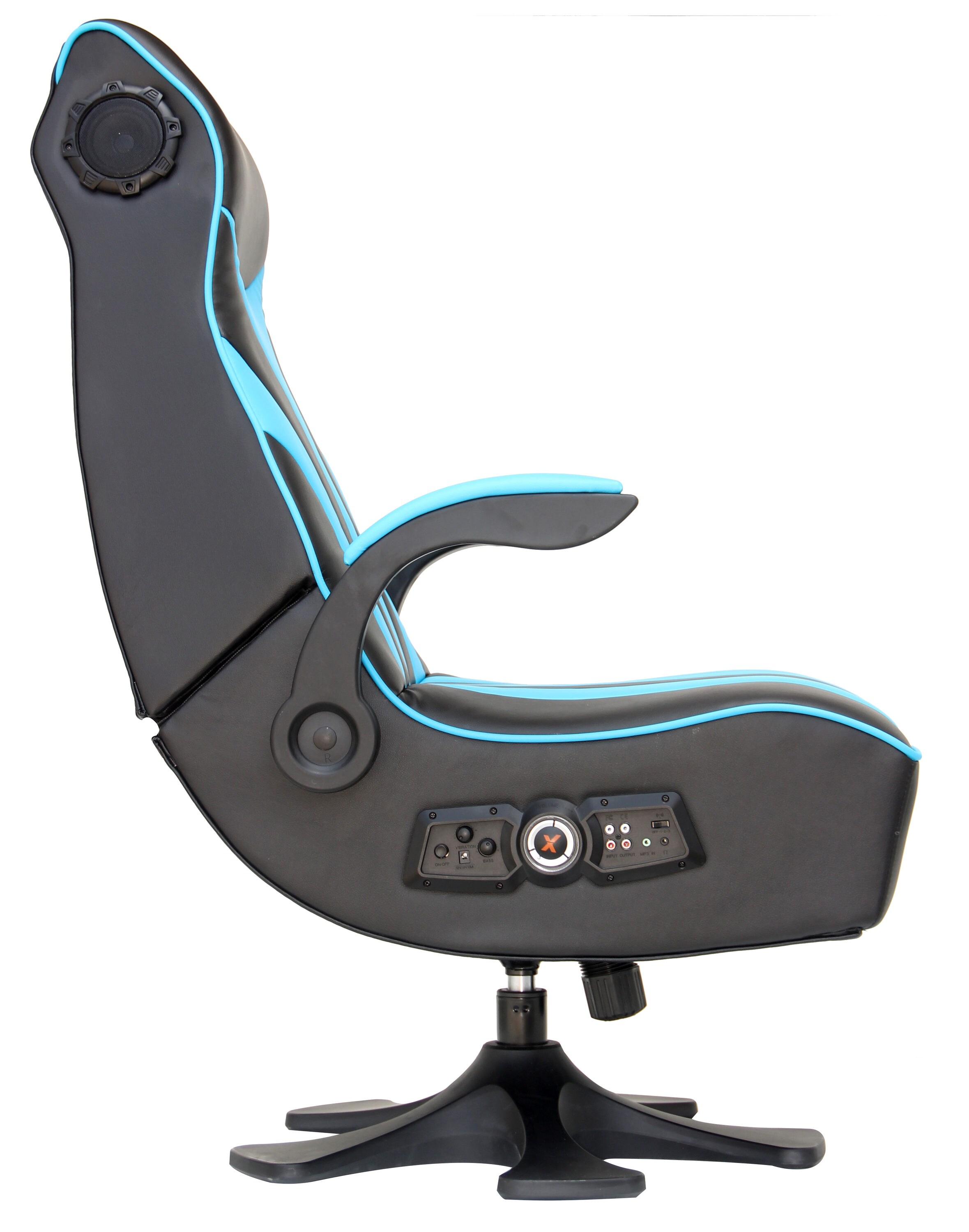 X Rocker and Teal Traditional Ergonomic Swivel Faux Leather Gaming Chair in the Office Chairs department at Lowes.com