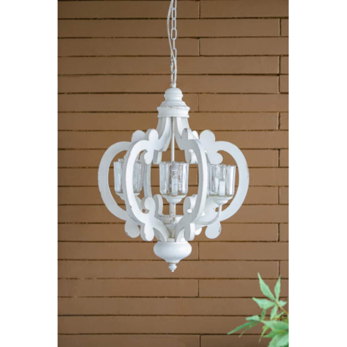 FAVSH Farmhouse Chandelier 6 Light Wood Chandelier Pendant Light Fixture