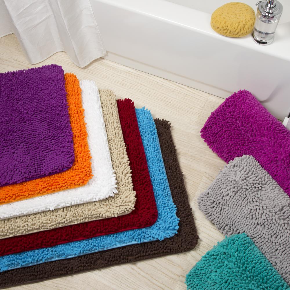 Home Mart Goods Soft Cozy Chenille Bath Mat Highly Absorbent Shower Mat Non  Slip Bathroom Rug