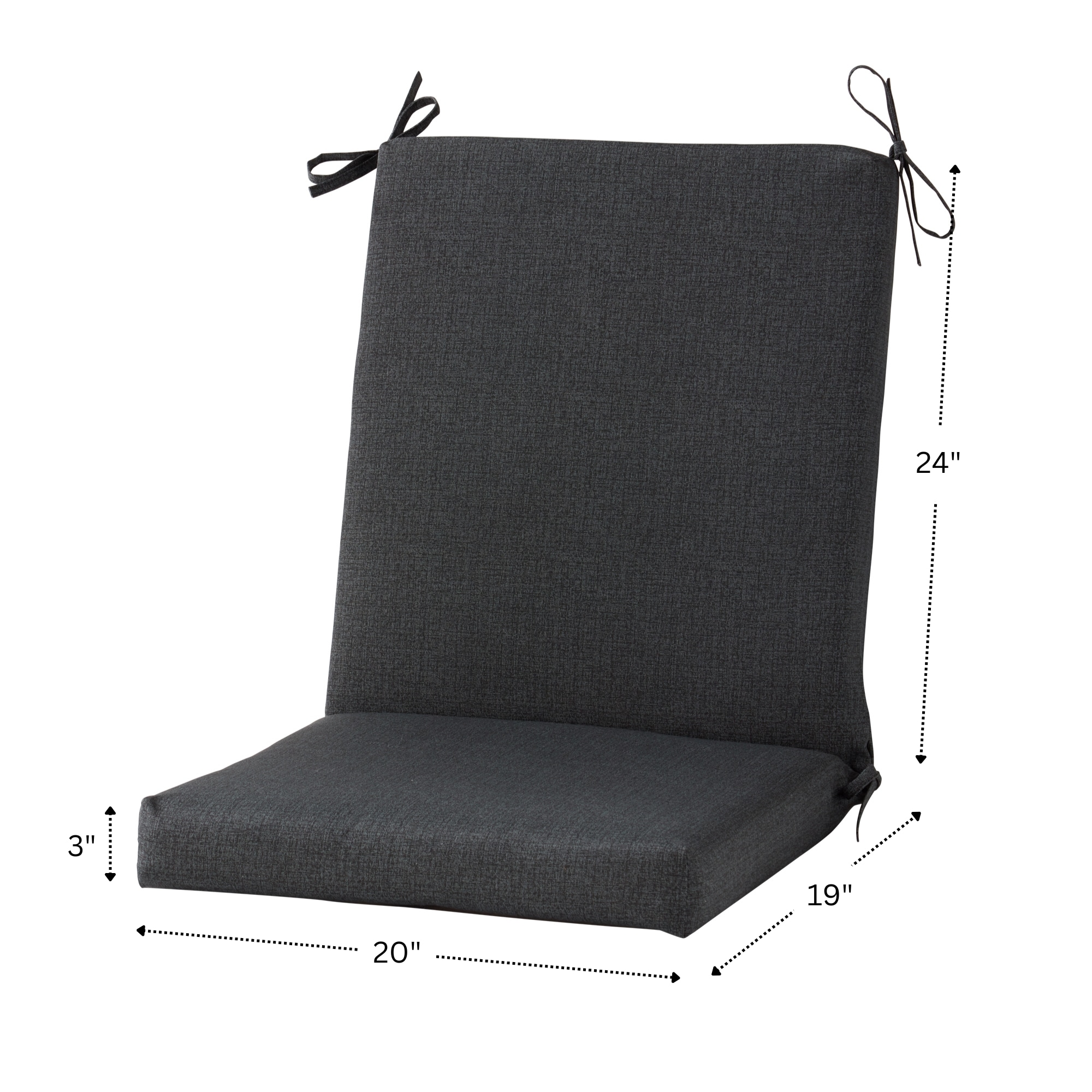 Greendale Home Fashions OP1900-CARBON Patio-Furniture-Cushions - View #6