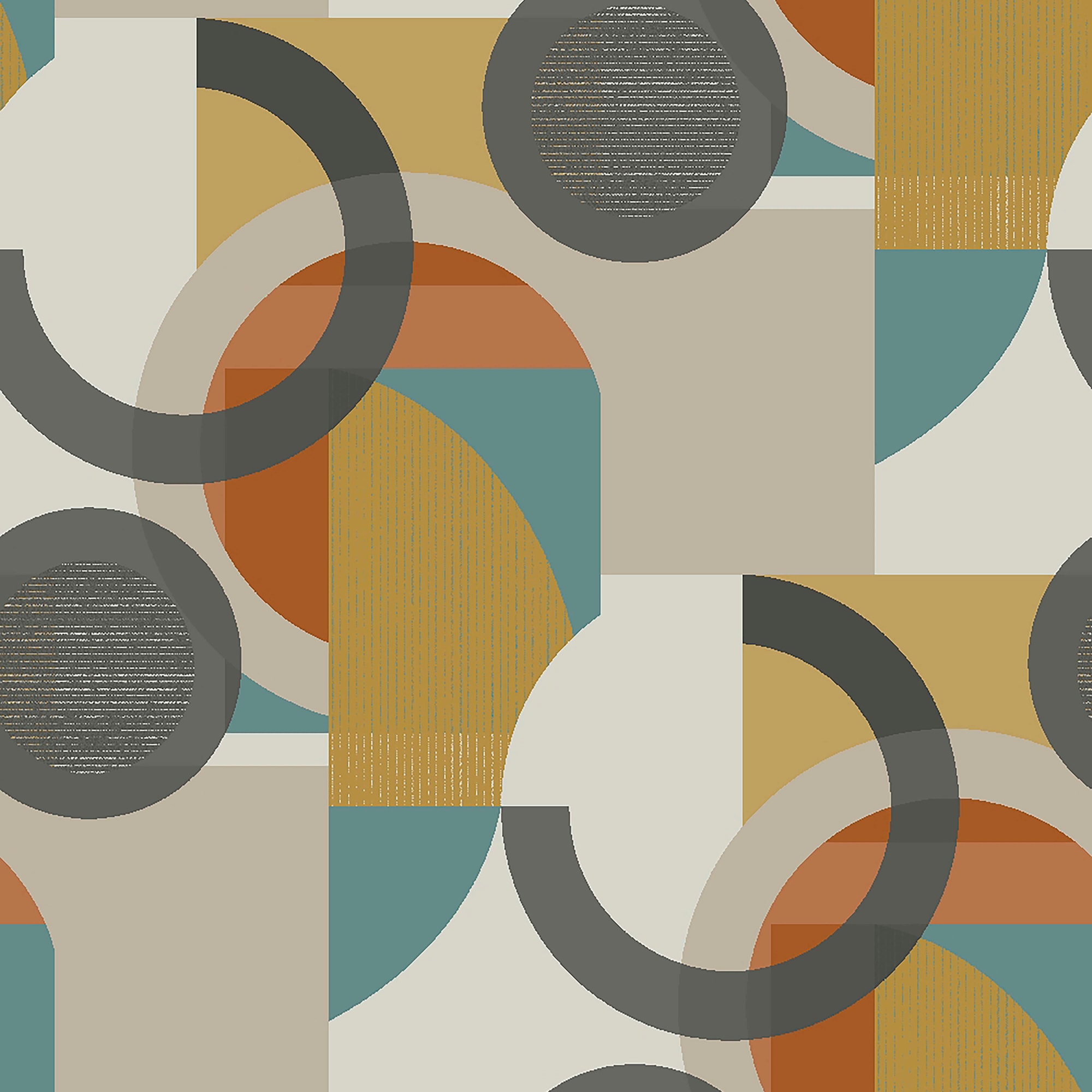 Graham & Brown 11828194 11-in Orange Non-woven Geometric 56-sq ft Unpasted Paste the wall Wallpaper Sample