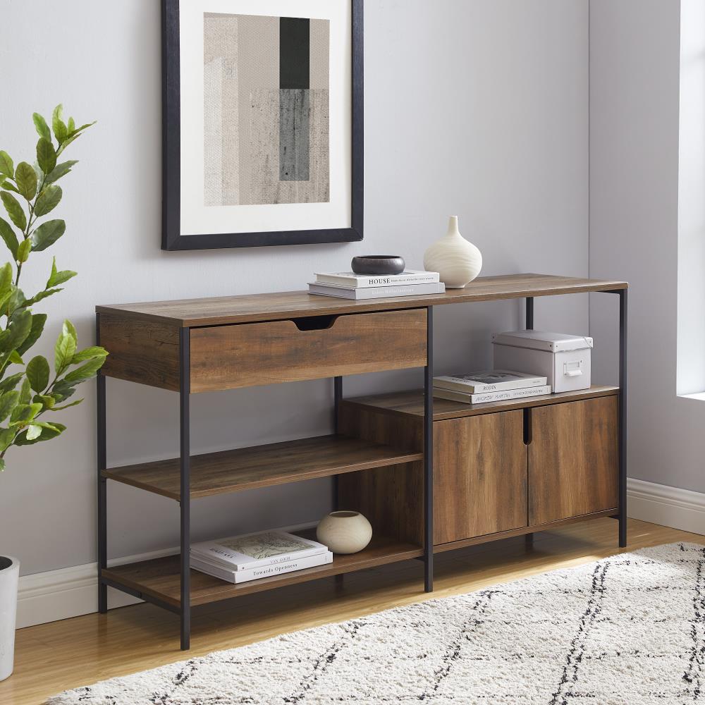 Walker Edison Modern Reclaimed Barnwood Console Table in the Console ...