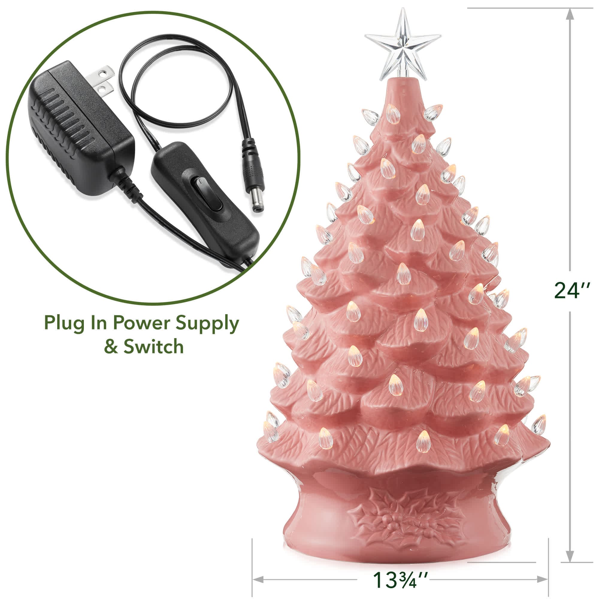 Casafield SZN-TR-9243-PNK Artificial-Christmas-Trees - View #4