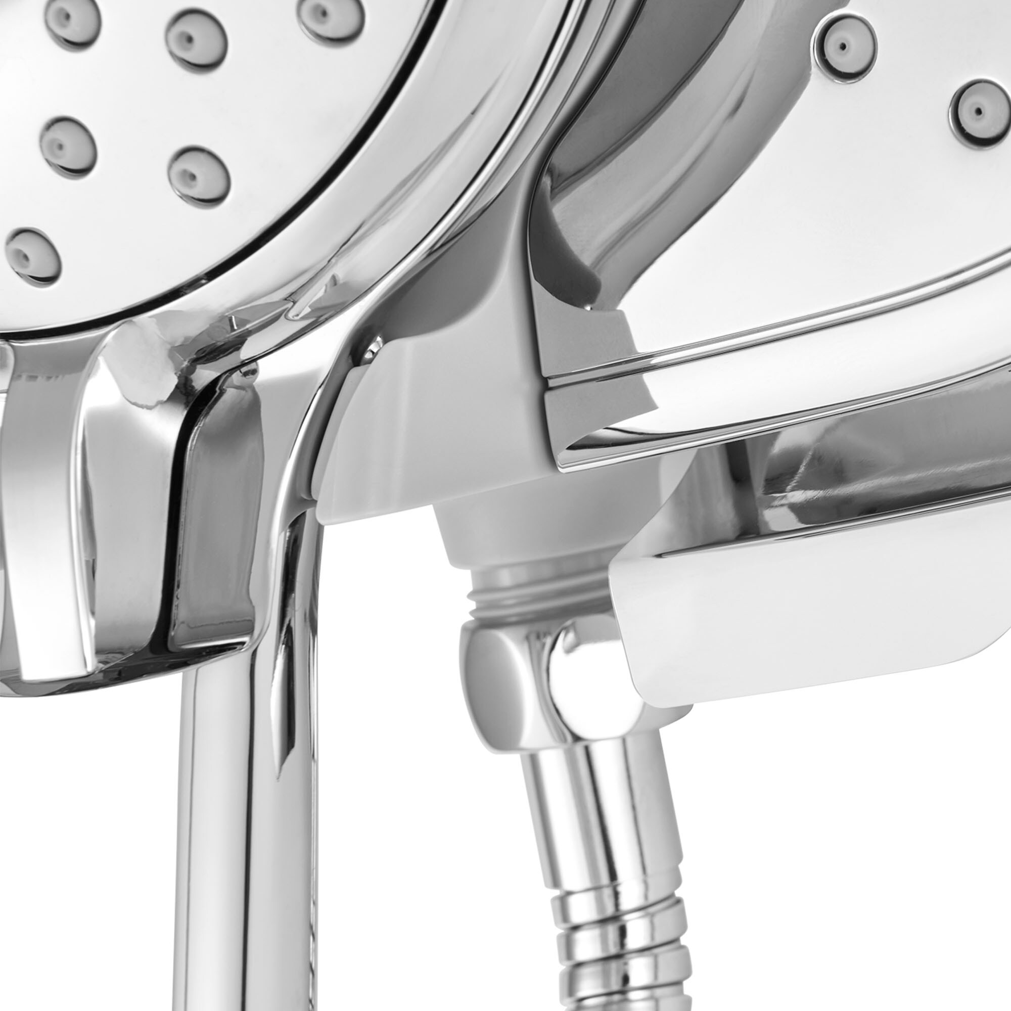 Chrome Dual Showerhead with Handheld and Multi Spray Functions