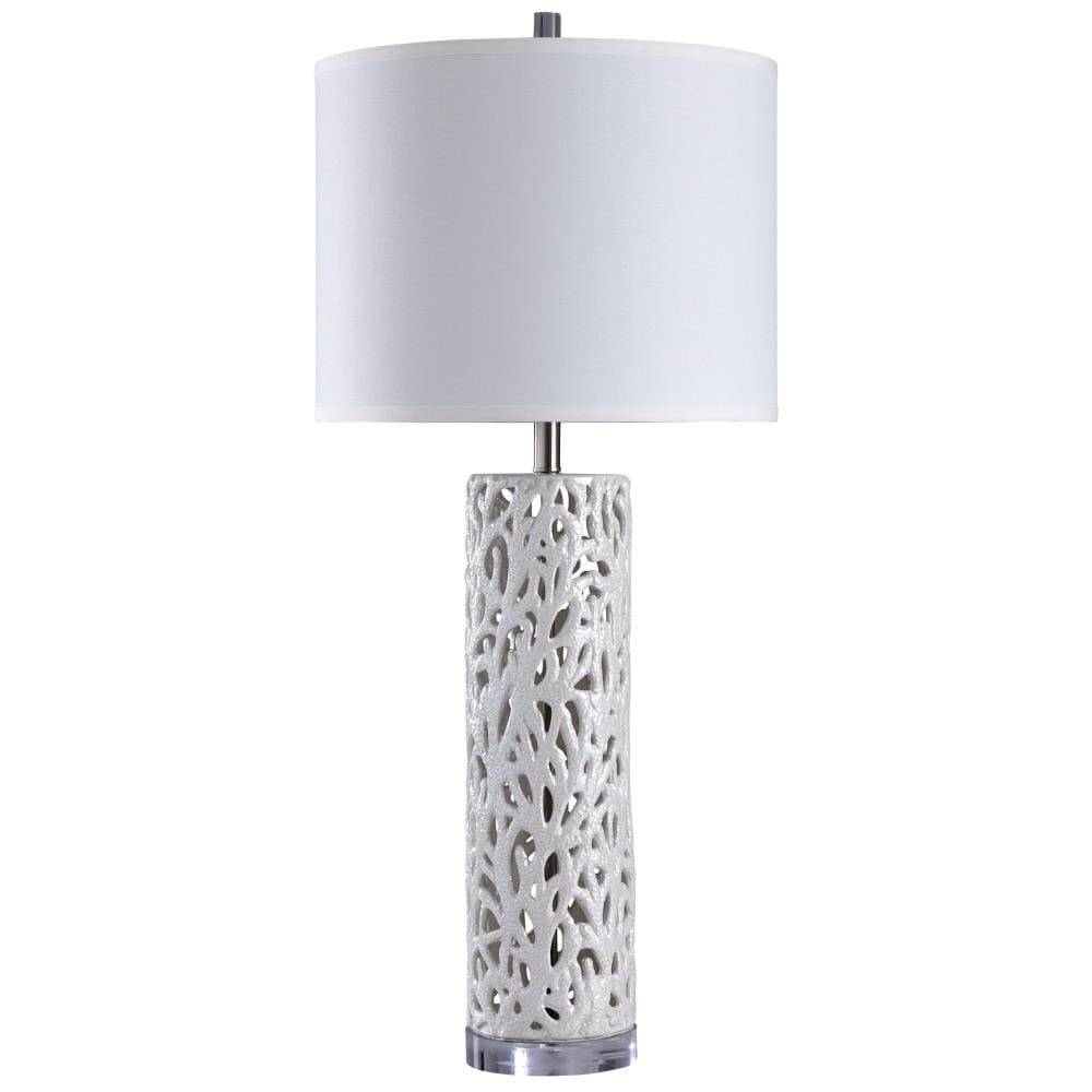 StyleCraft Home Collection 40-in Anartia Silver 3-Way Table Lamp with ...